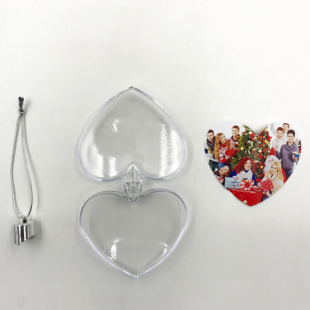 GPHSPCG | Heart-Shaped Photo Insert Christmas Globe Ø8.5 cm 8.5 cm