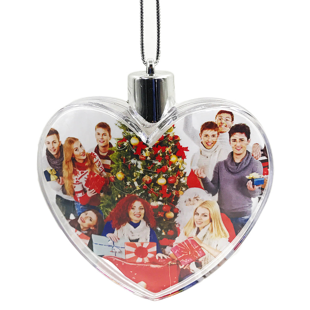 GPHSPCG | Heart-Shaped Photo Insert Christmas Globe Ø8.5 cm