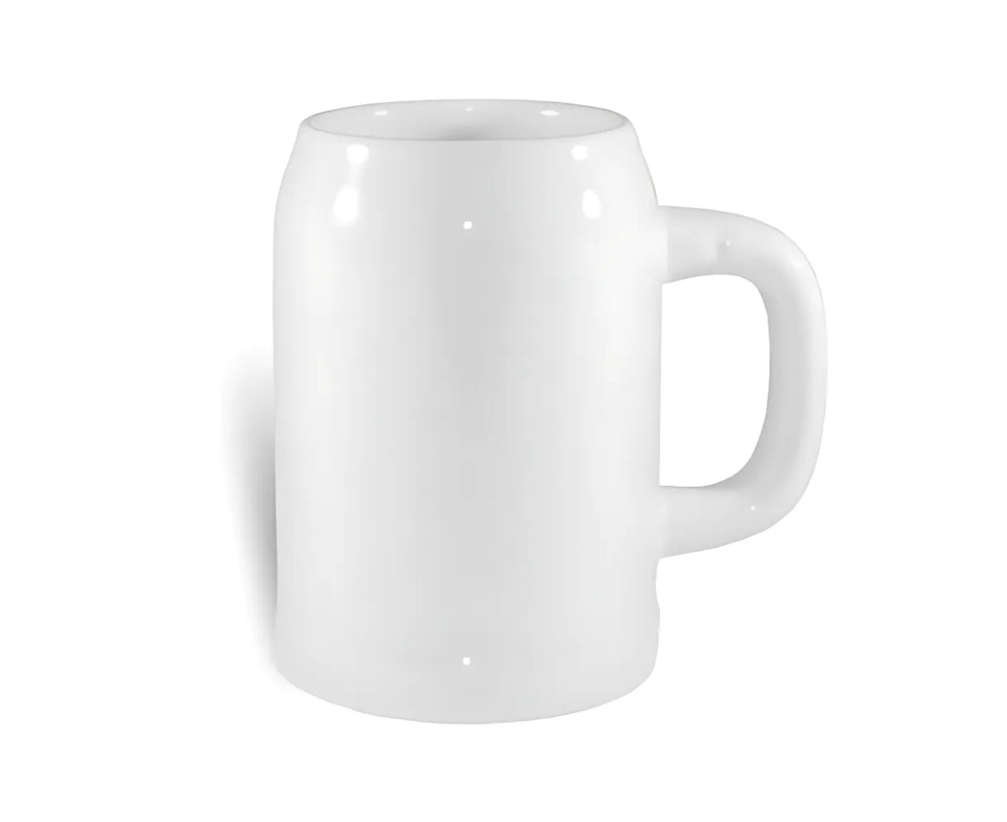 STBSBM500 | Barrel Shaped Beer Mug - 500 ml White