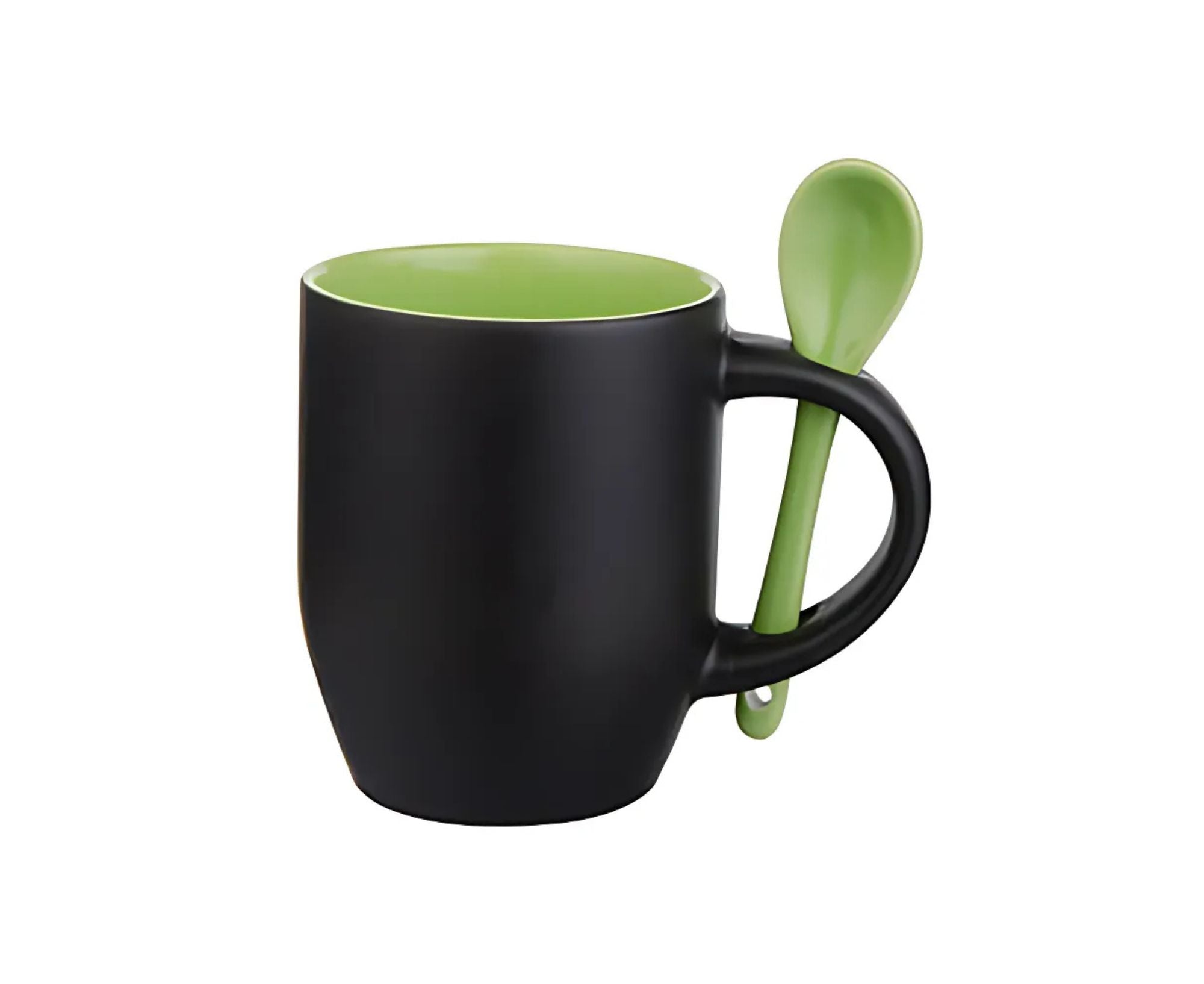 CIS | Color Changing Inner Colored with Spoon Mug - 330 ml Light Green