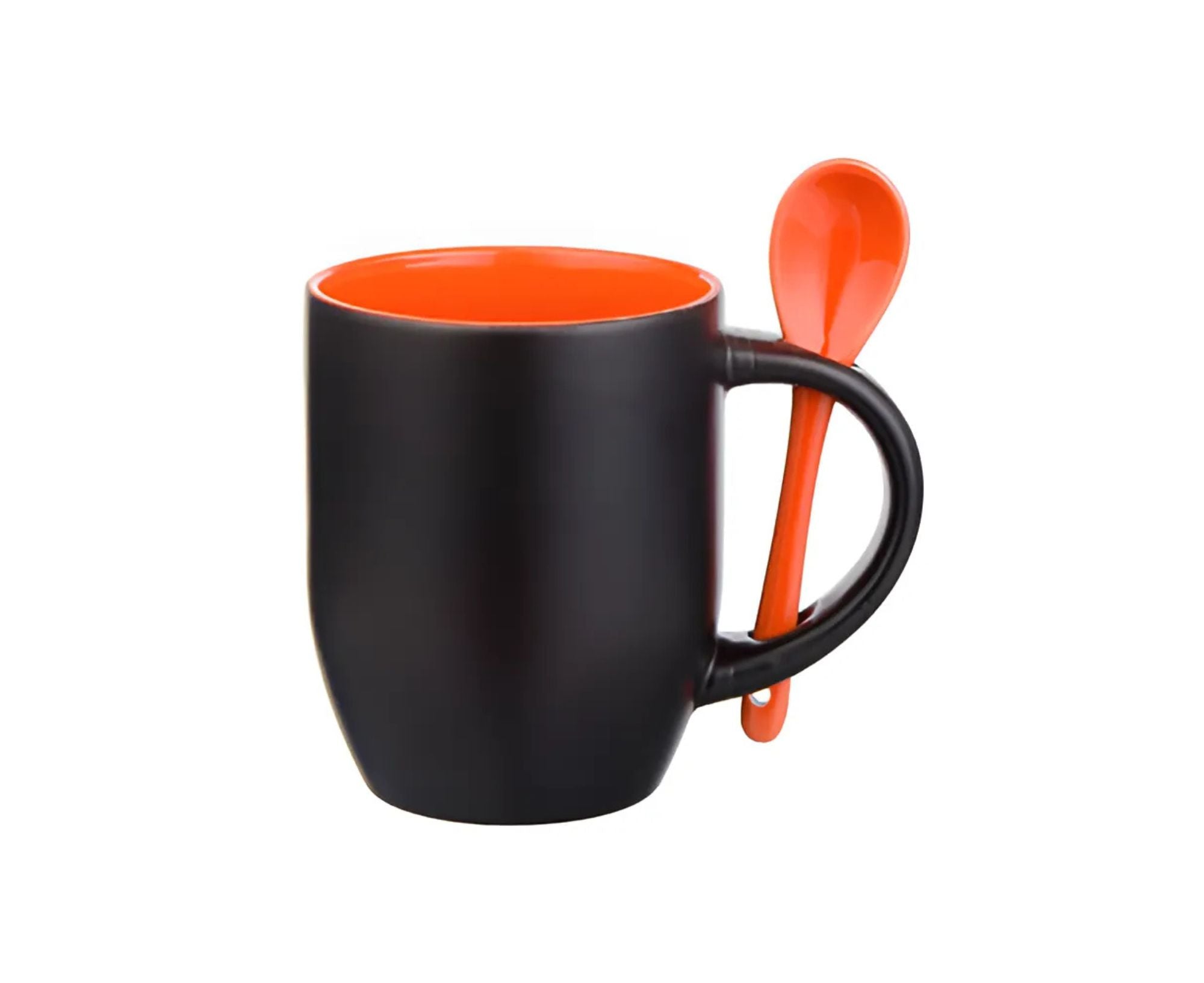 CIS | Color Changing Inner Colored with Spoon Mug - 330 ml Orange