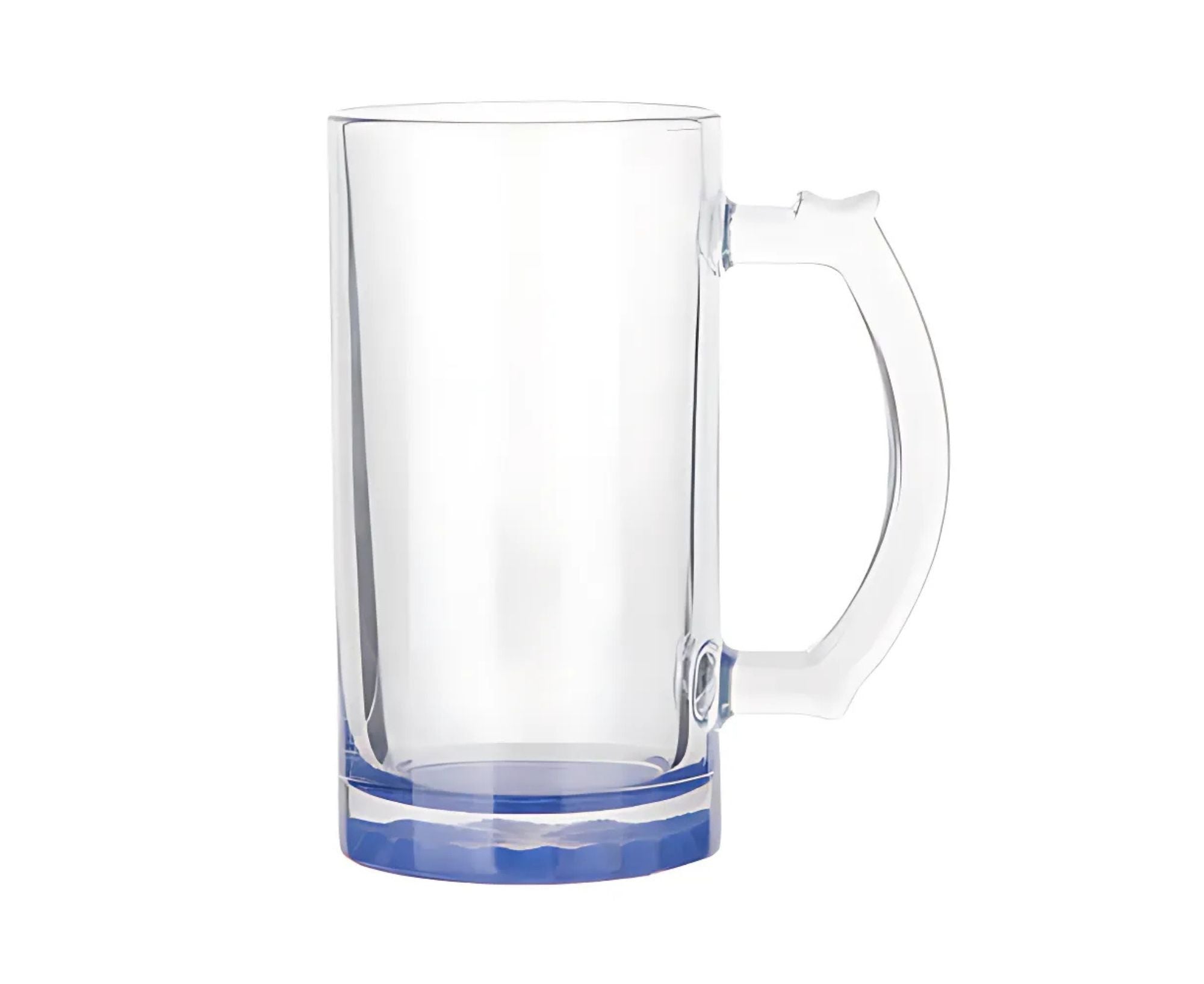 STGBCBM470 | Glass Bottom Colored Beer Mug - 470 ml Blue
