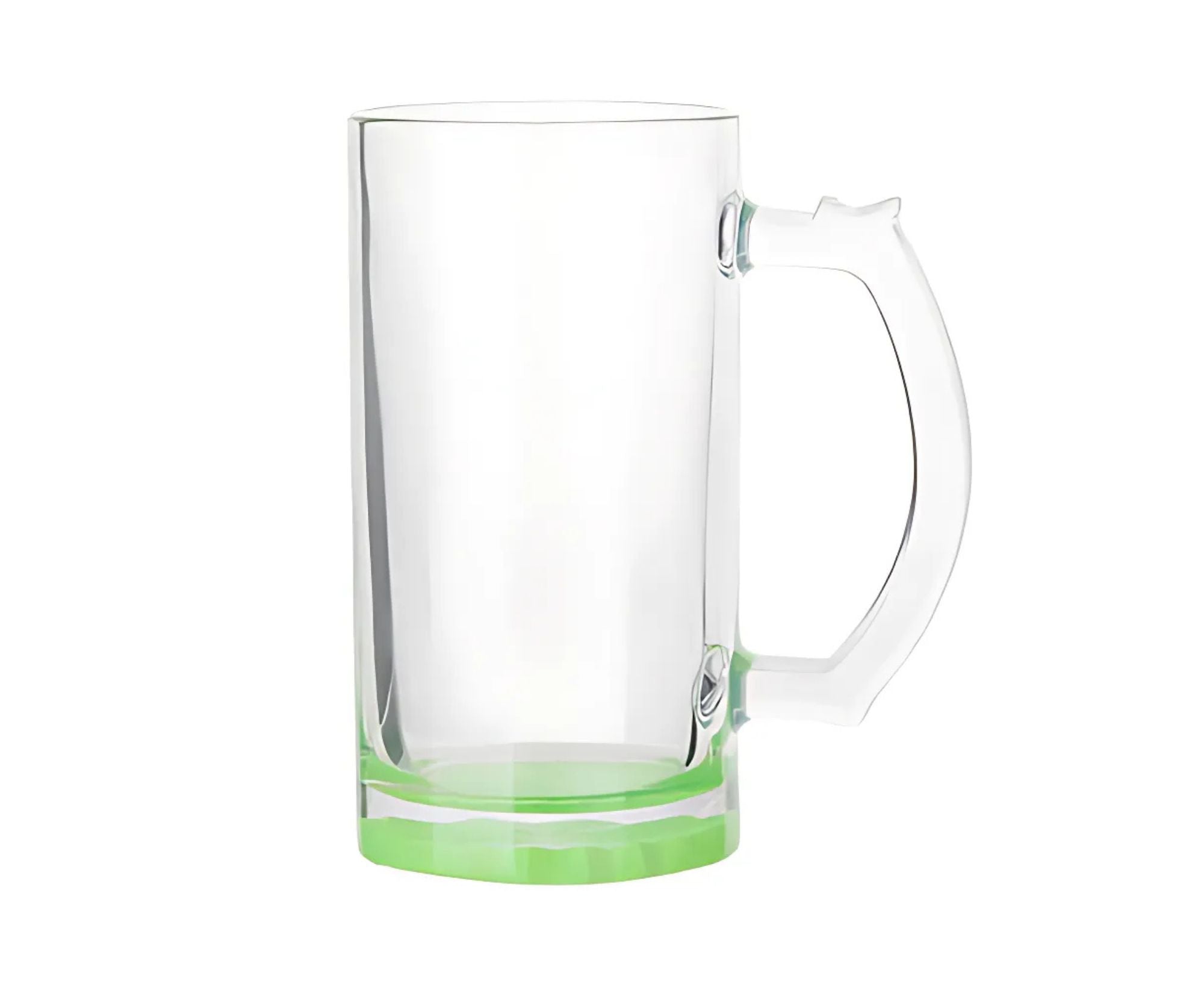 STGBCBM470 | Glass Bottom Colored Beer Mug - 470 ml Green