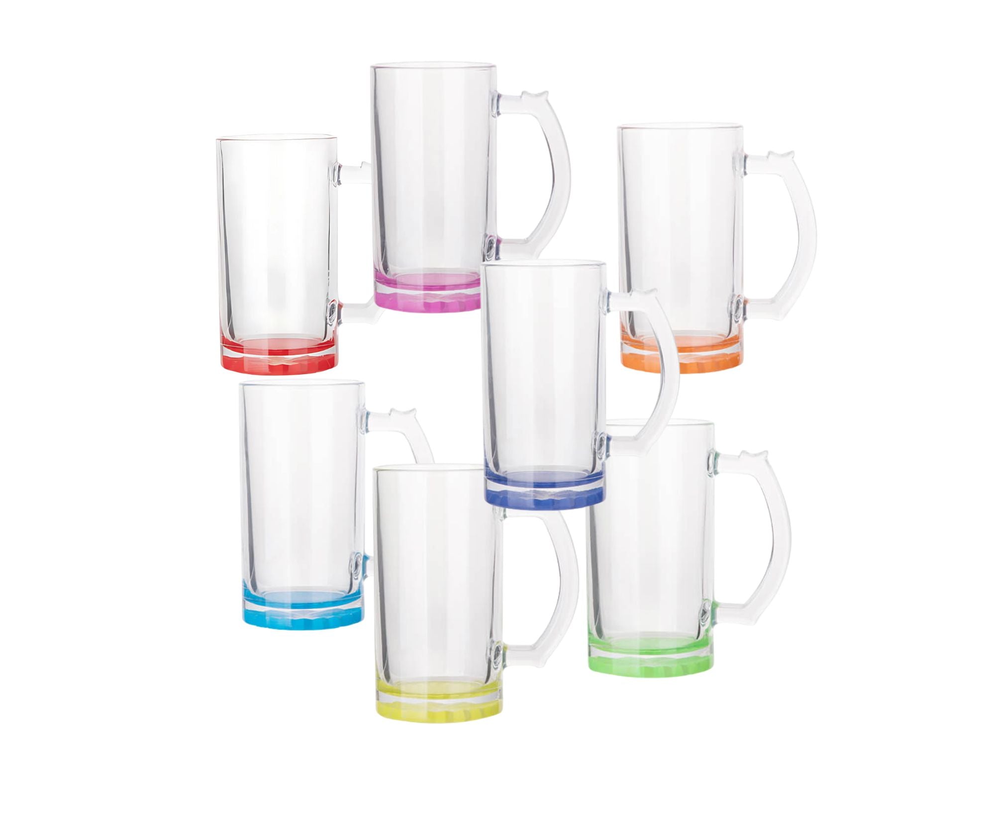 STGBCBM470 | Glass Bottom Colored Beer Mug - 470 ml