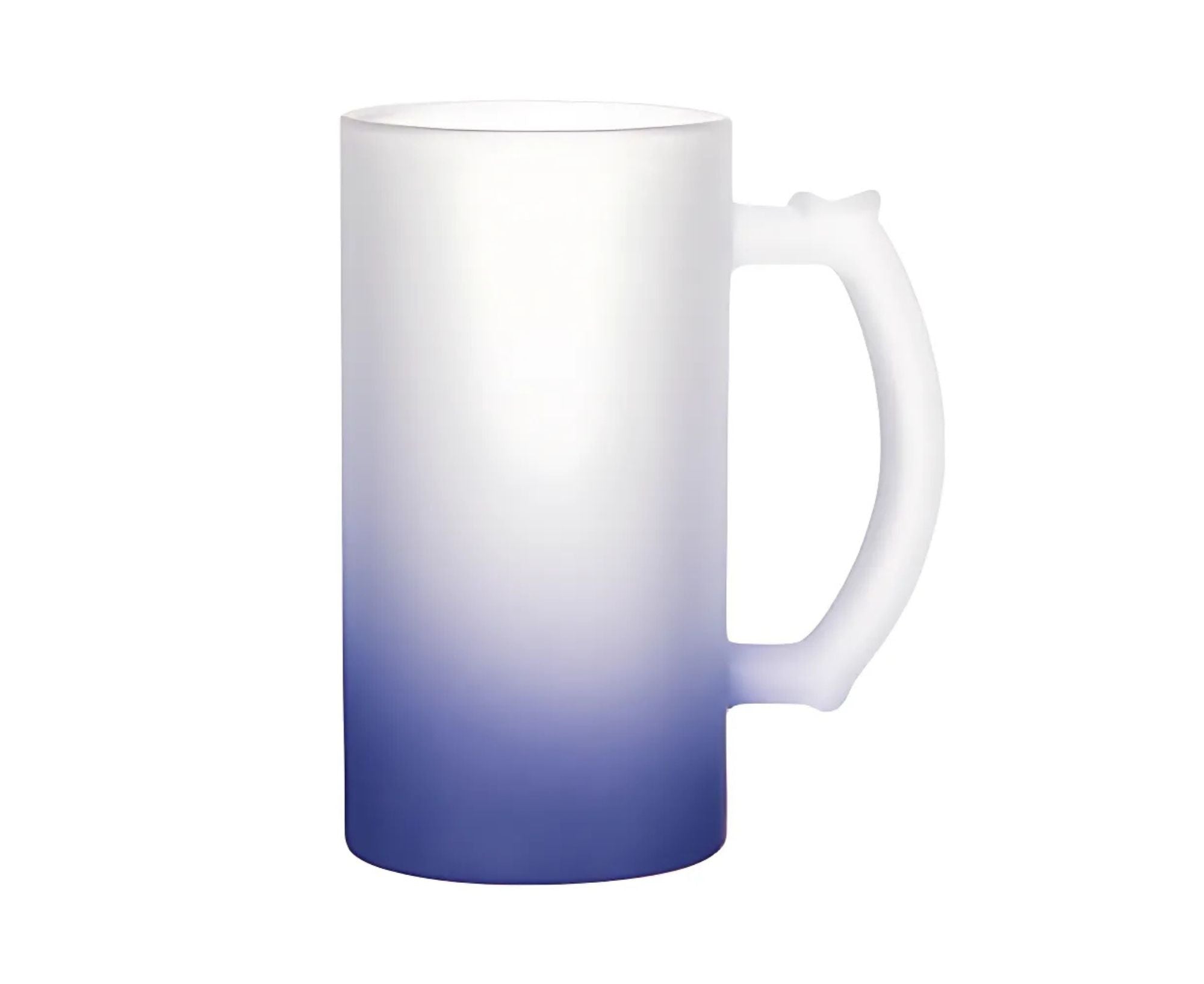 STFGBM470 | Milk Glass Frosted Gradient Beer Mug - 470 ml Blue