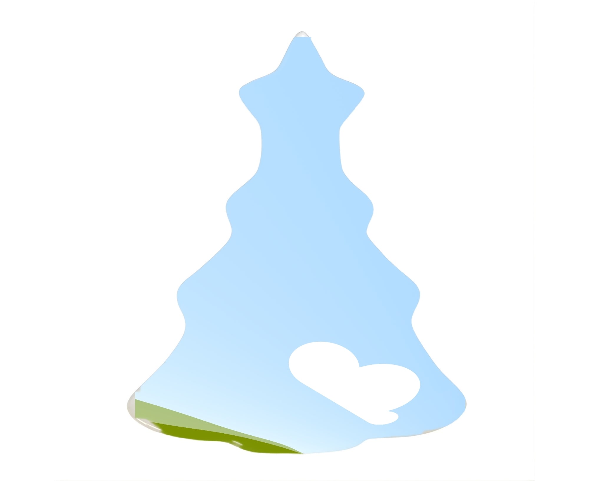 GPSCOCT | Sublimation Ceramic Ornament Christmas Tree - 9.5 cm x 7.3 cm 9.5 cm x 7.3 cm