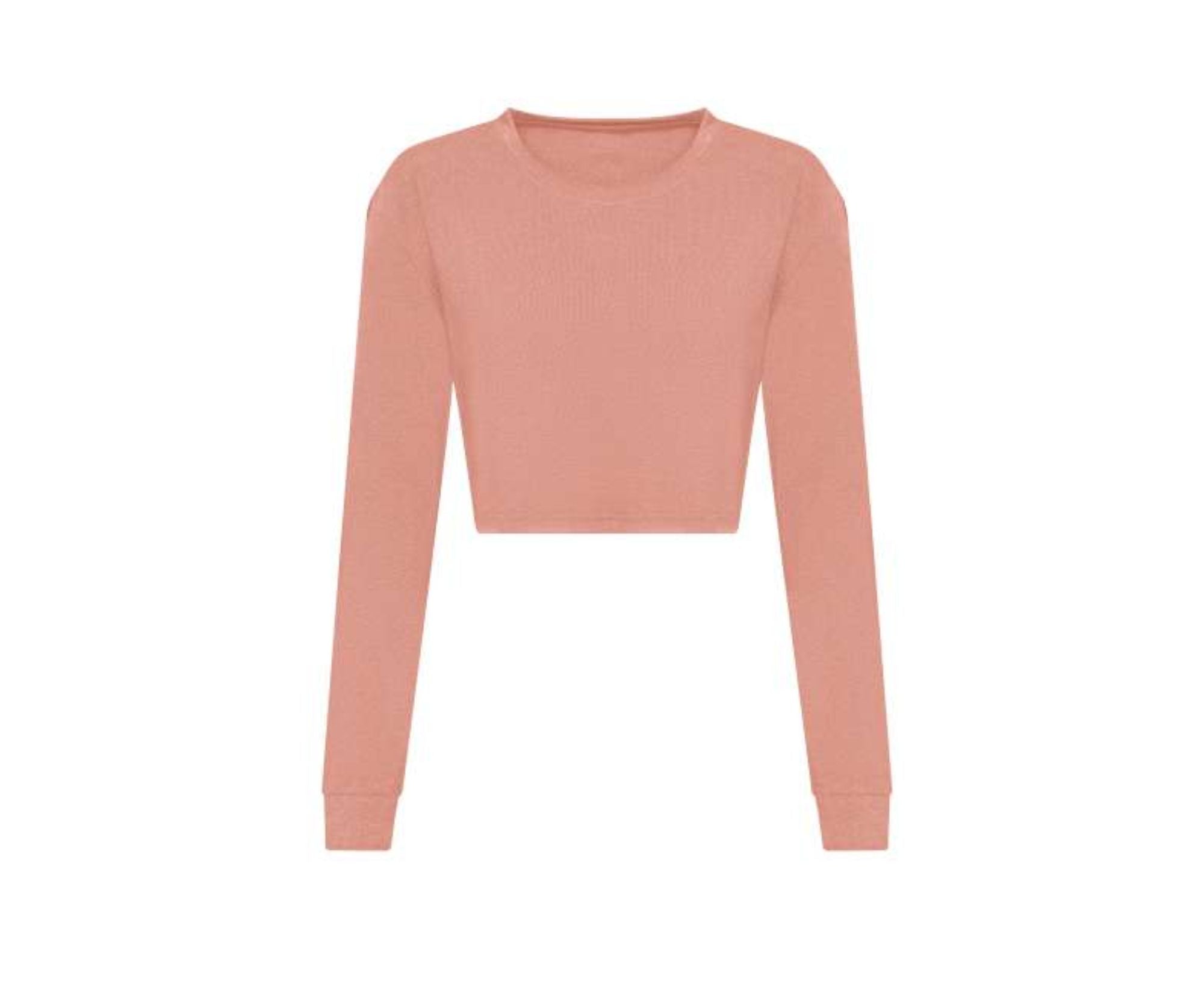 JT016 | Women's Long Sleeve Cropped T-Shirt Dusty Pink