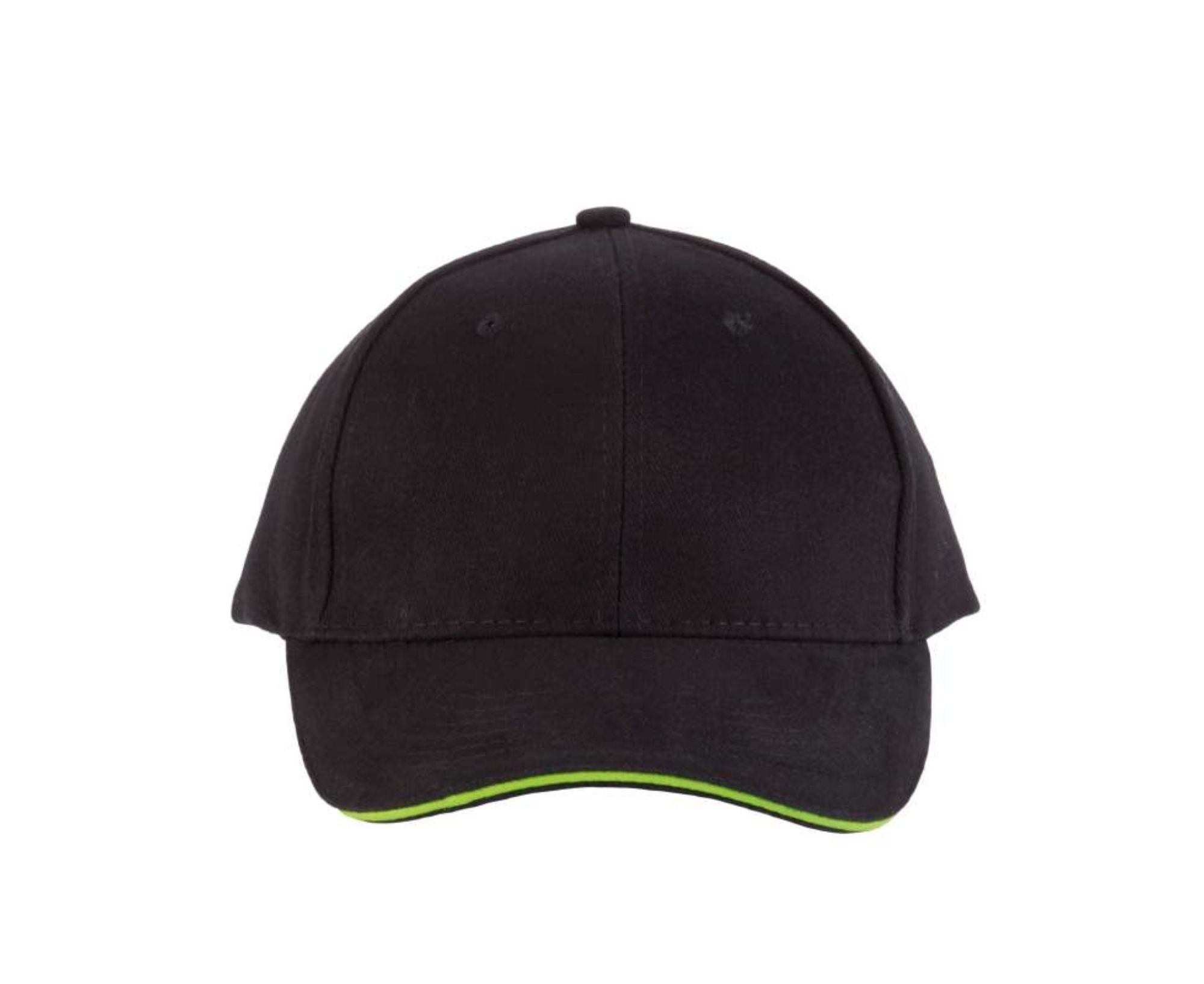 KP011 | 6 Panels Orlando Cap Black | Lime