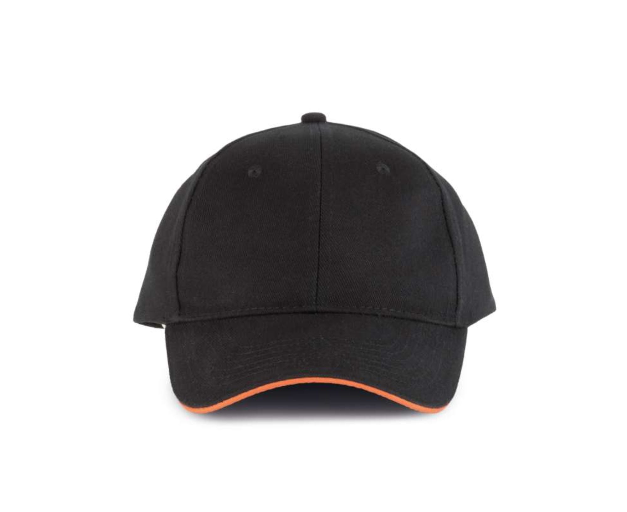 KP011 | 6 Panels Orlando Cap Black | Orange