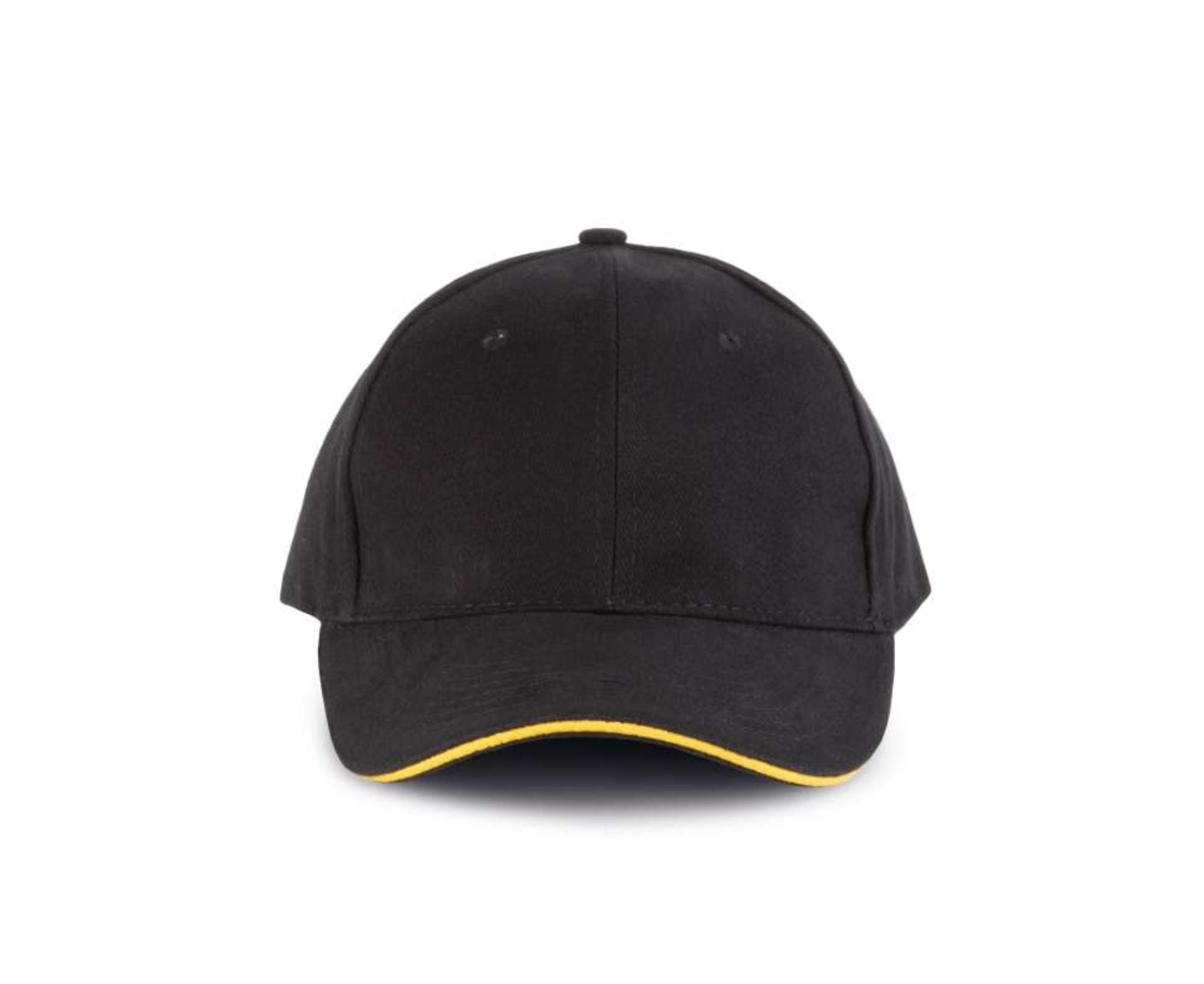 KP011 | 6 Panels Orlando Cap Black | Yellow
