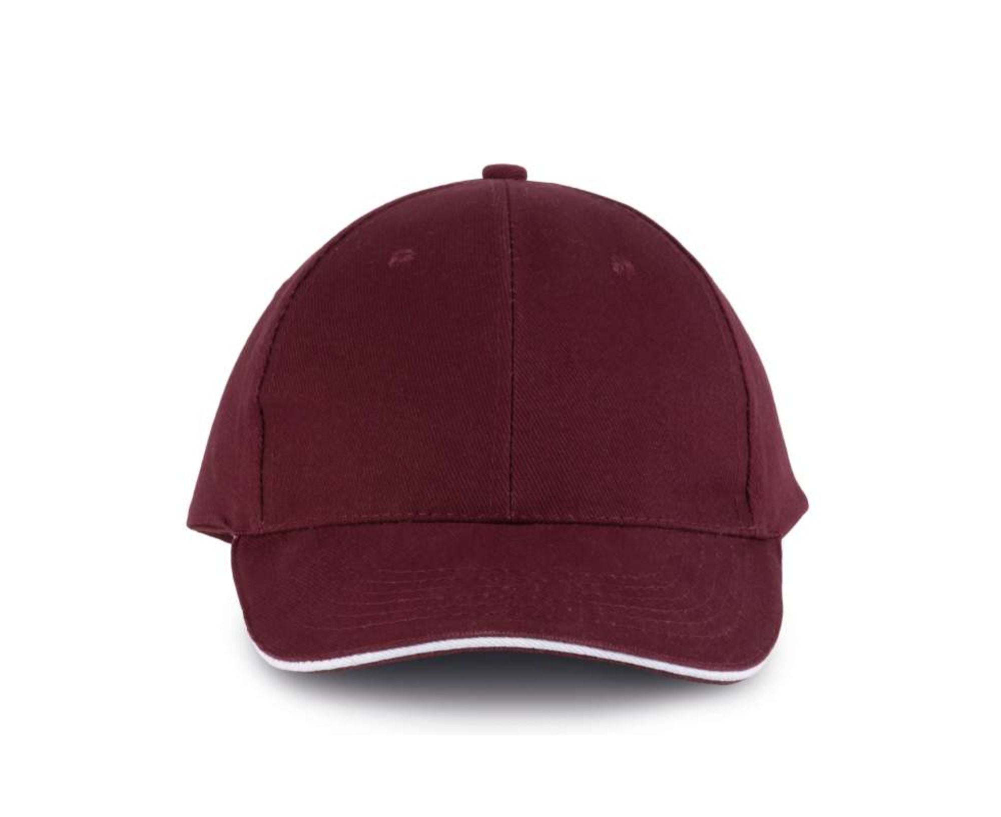 KP011 | 6 Panels Orlando Cap Burgundy | White
