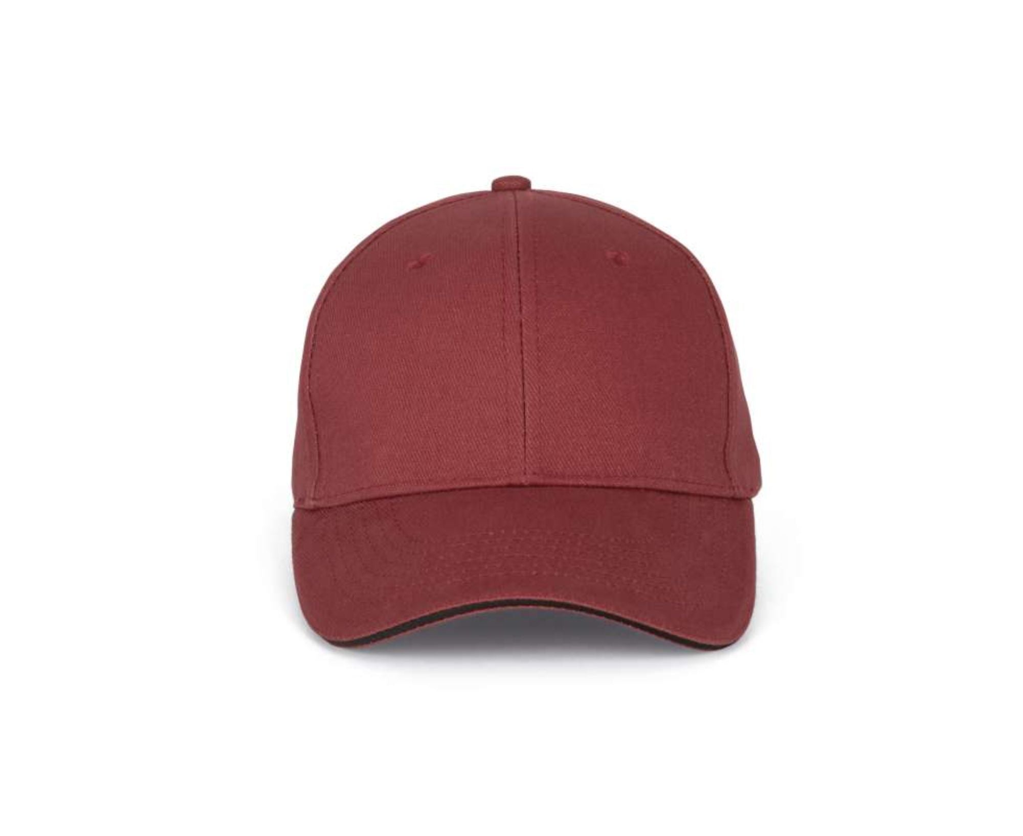 KP011 | 6 Panels Orlando Cap Red Safran | Dark Grey