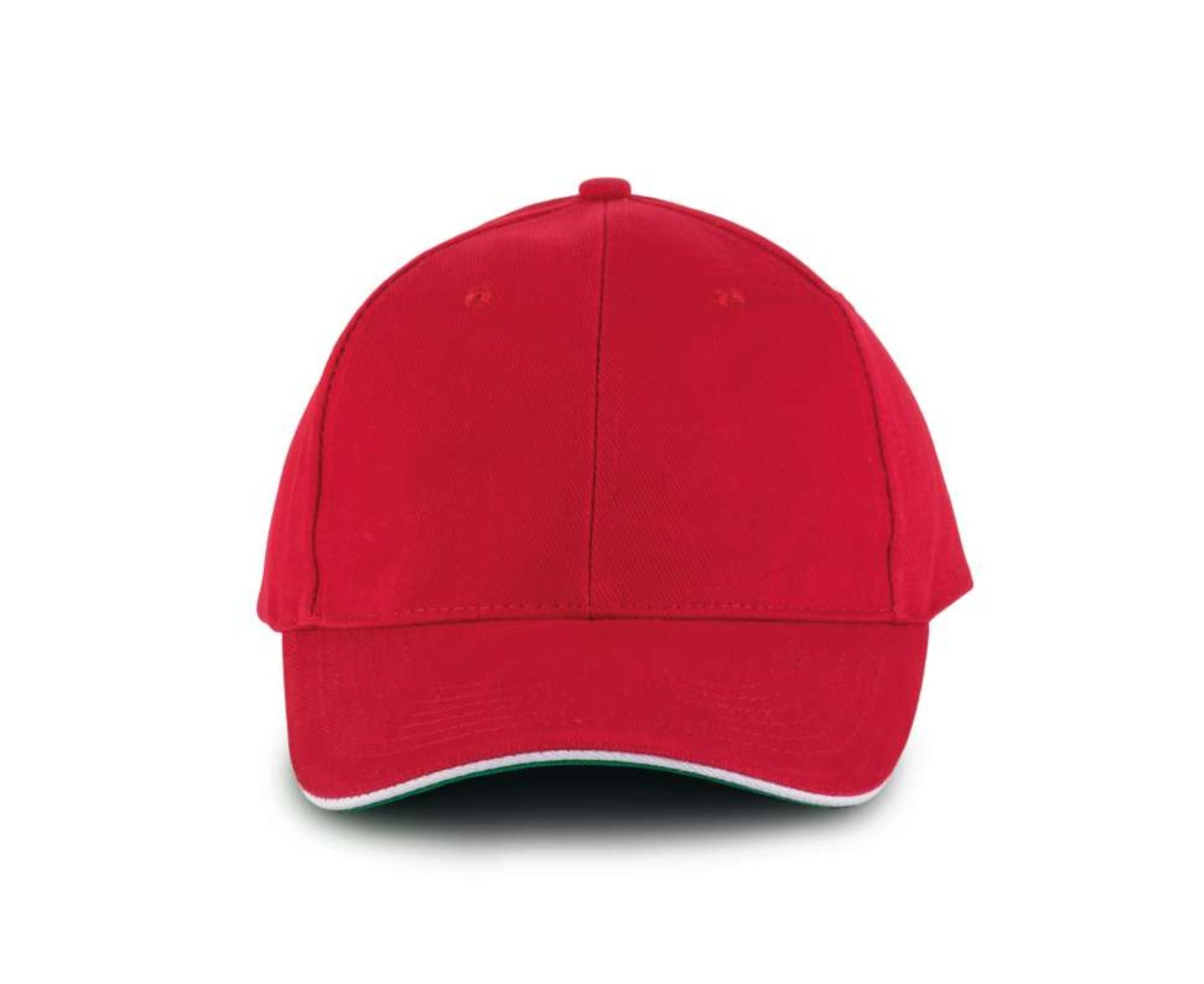 KP011 | 6 Panels Orlando Cap Red | White | Green
