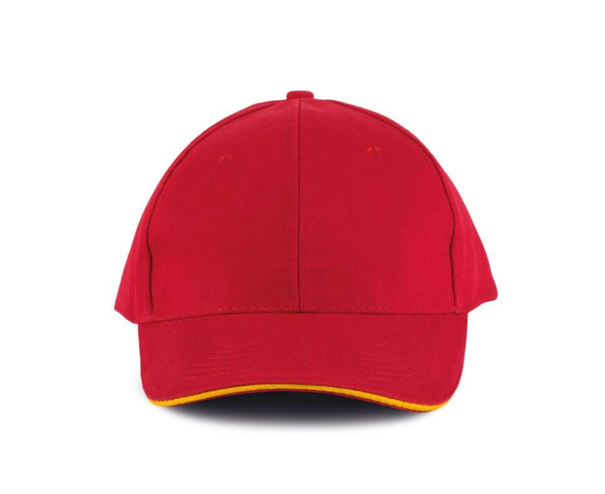 KP011 | 6 Panels Orlando Cap Red | Yellow