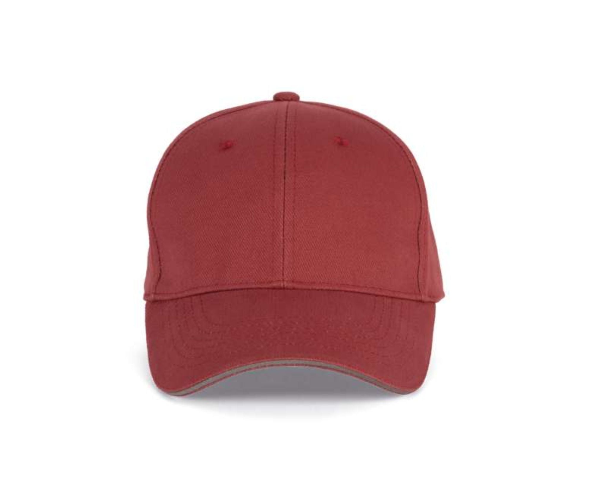 KP011 | 6 Panels Orlando Cap Terracotta Red | Slate Grey
