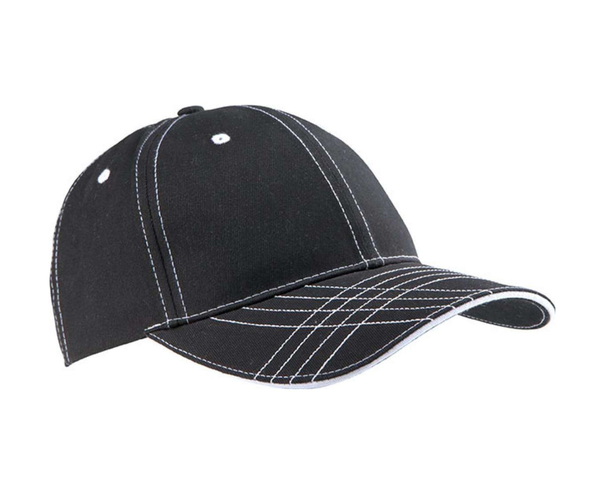 KP109 | 6 Panels Fashion Cap Black | White