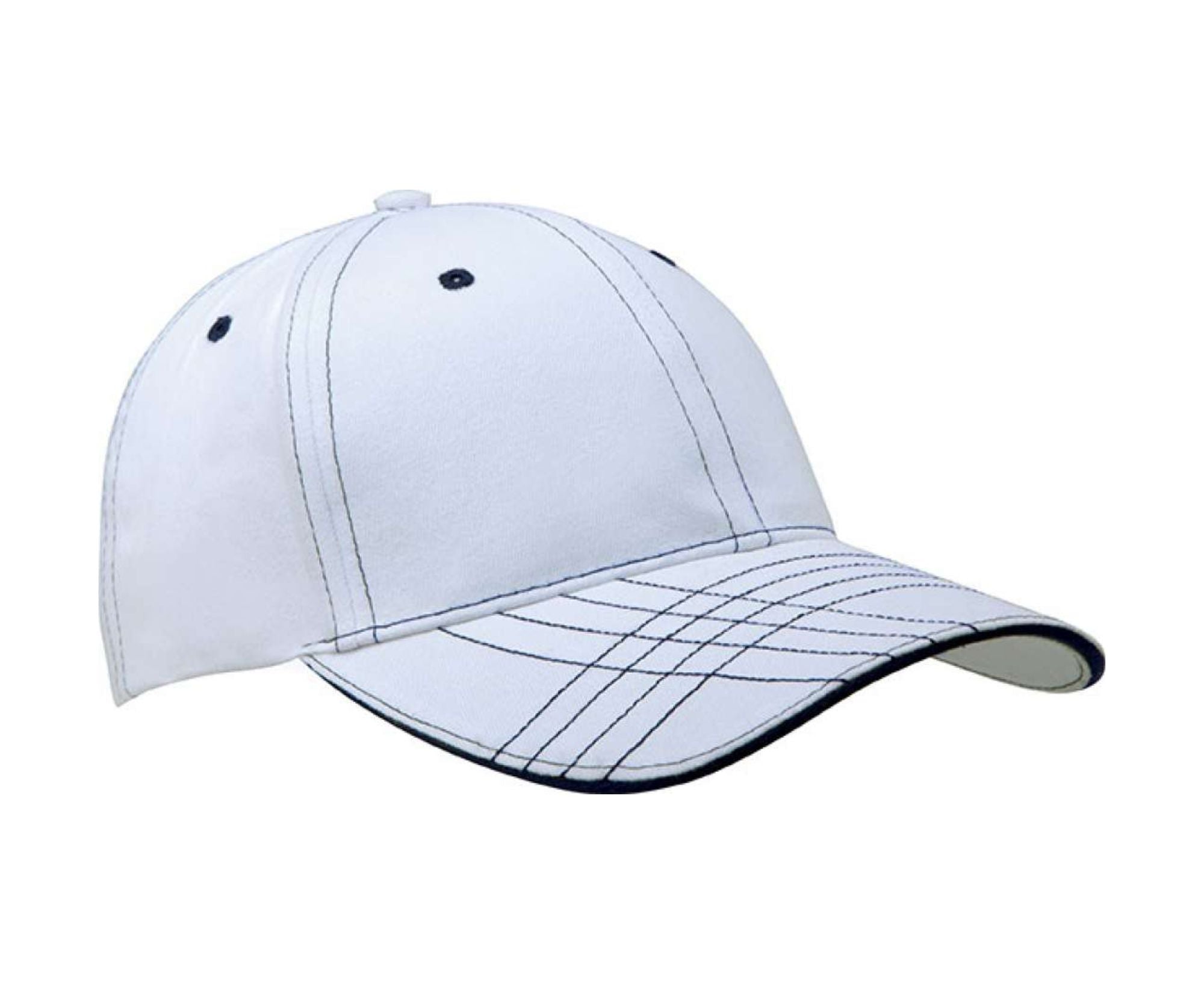 KP109 | 6 Panels Fashion Cap White | Navy