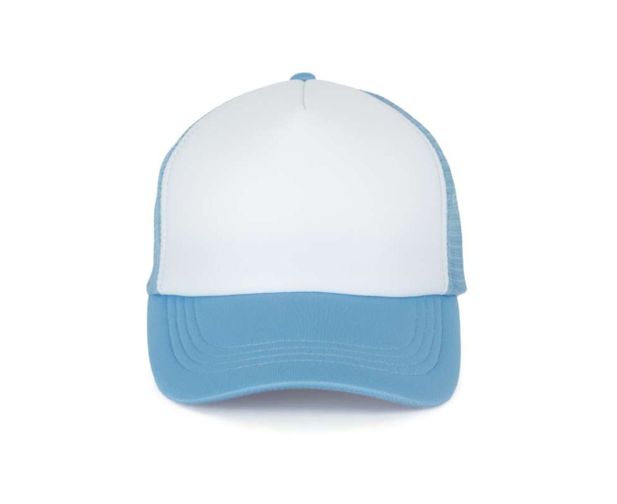 KP111 | 5 Panels Trucker Mesh Cap White | Dark Blue Sky