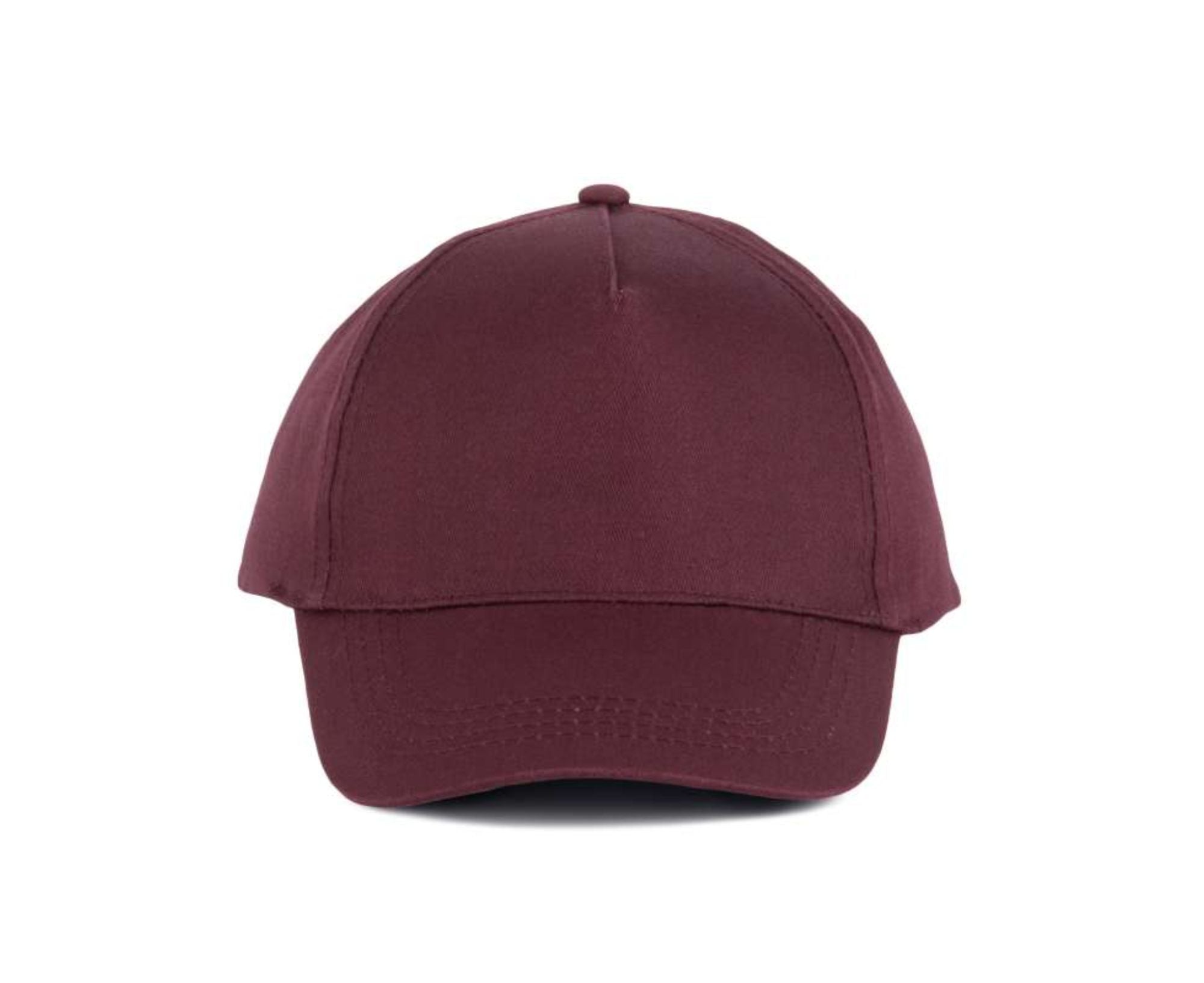 KP116 | 5 Panels Cotton Cap Burgundy