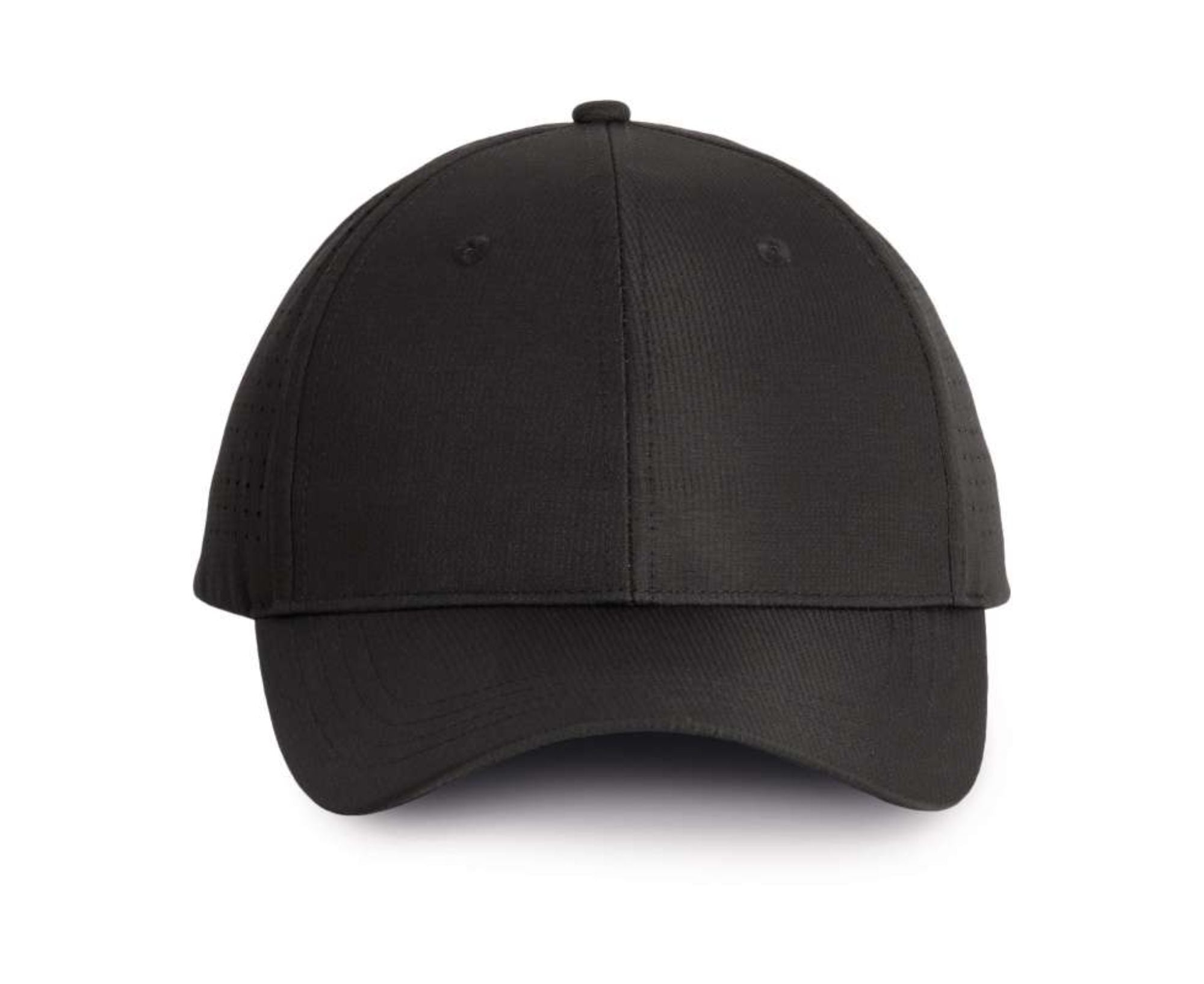 KP118 | Perforated 6 Panels Cap Black