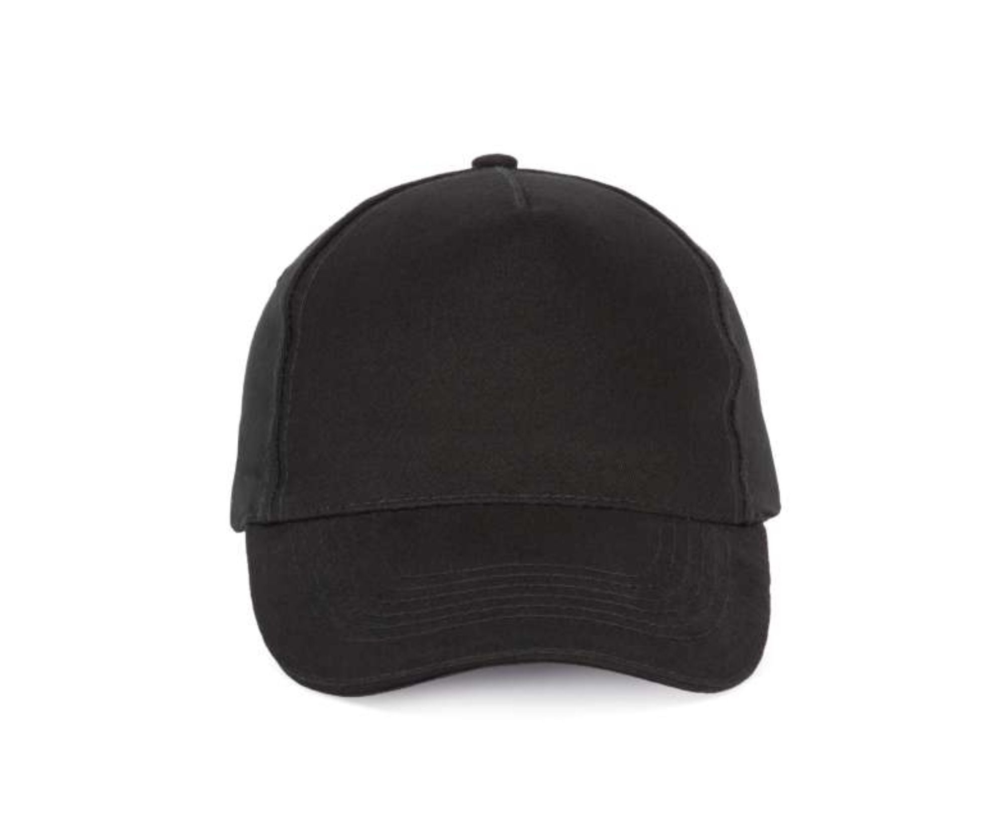 KP124 | 5 Panels Sandwich Peak Cap Black