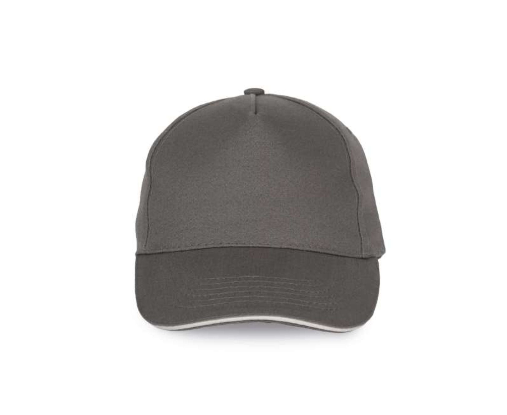 KP124 | 5 Panels Sandwich Peak Cap Slate Grey | Light Grey