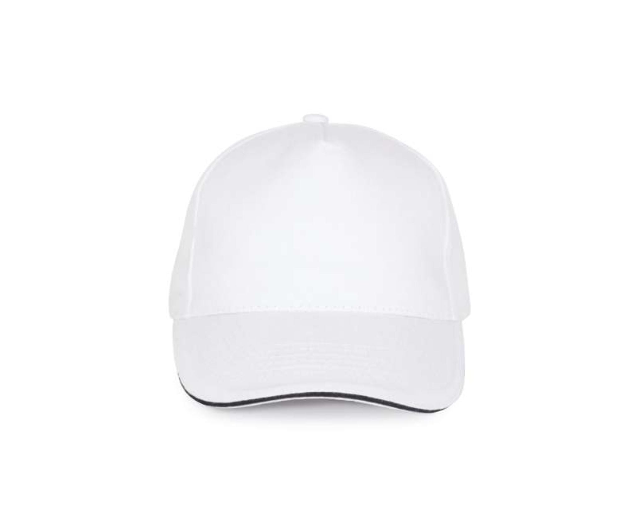 KP124 | 5 Panels Sandwich Peak Cap White | Navy