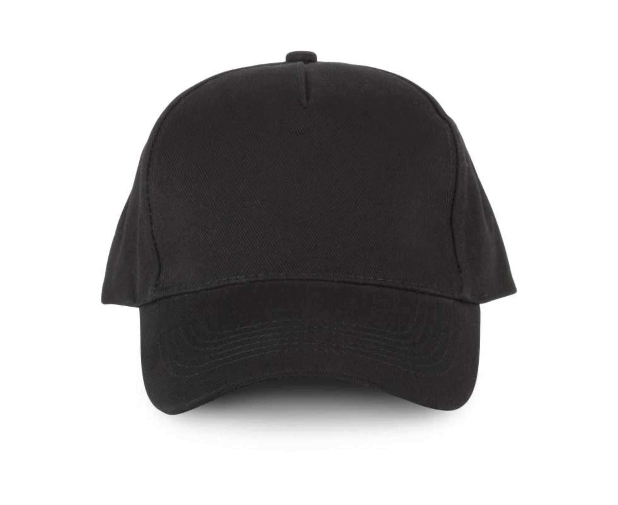 KP135 | 5 Panels Organic Cotton Cap Black