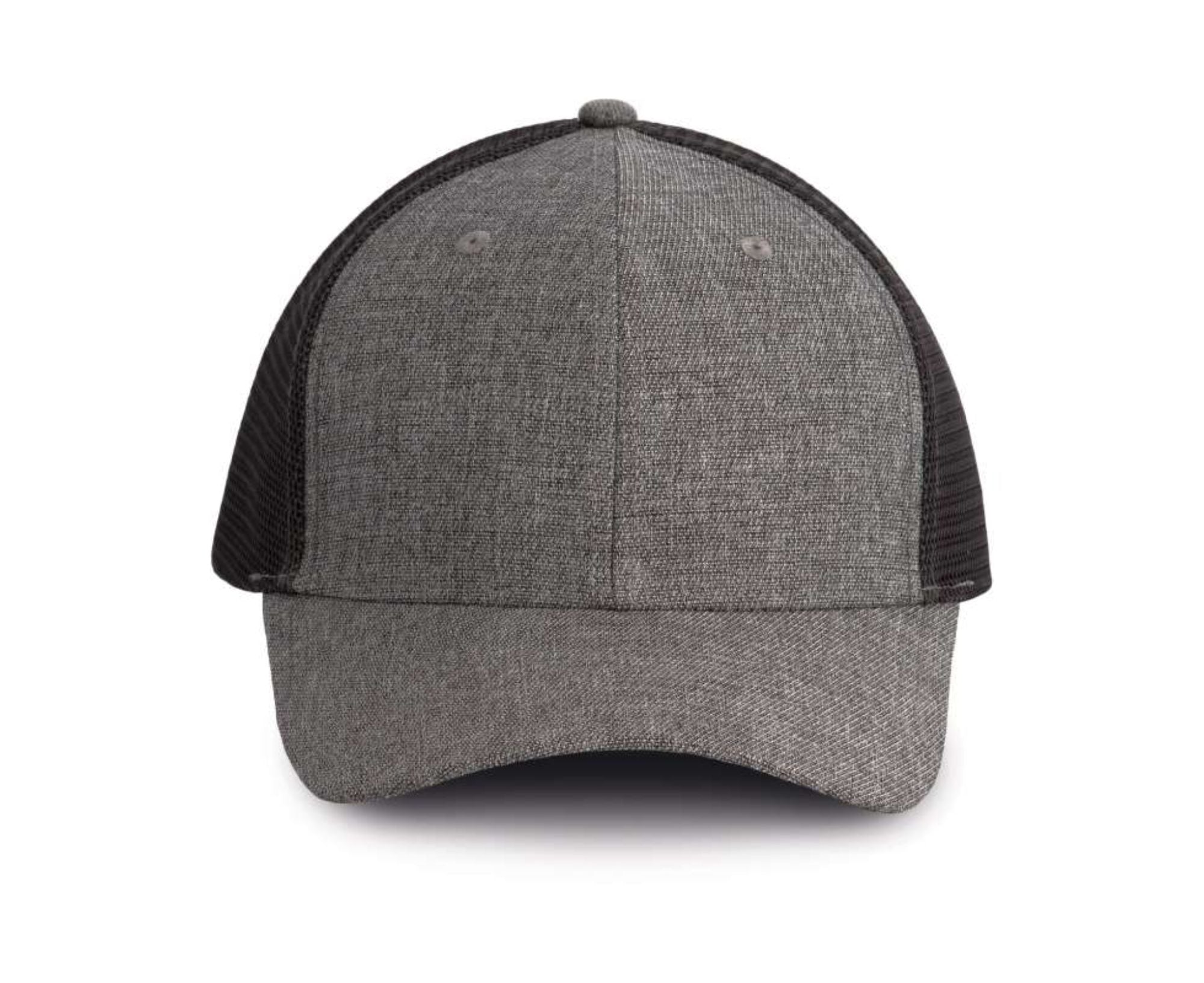 KP142 | Urban 6 Panels Trucker Cap Silver Heather | Dark Grey