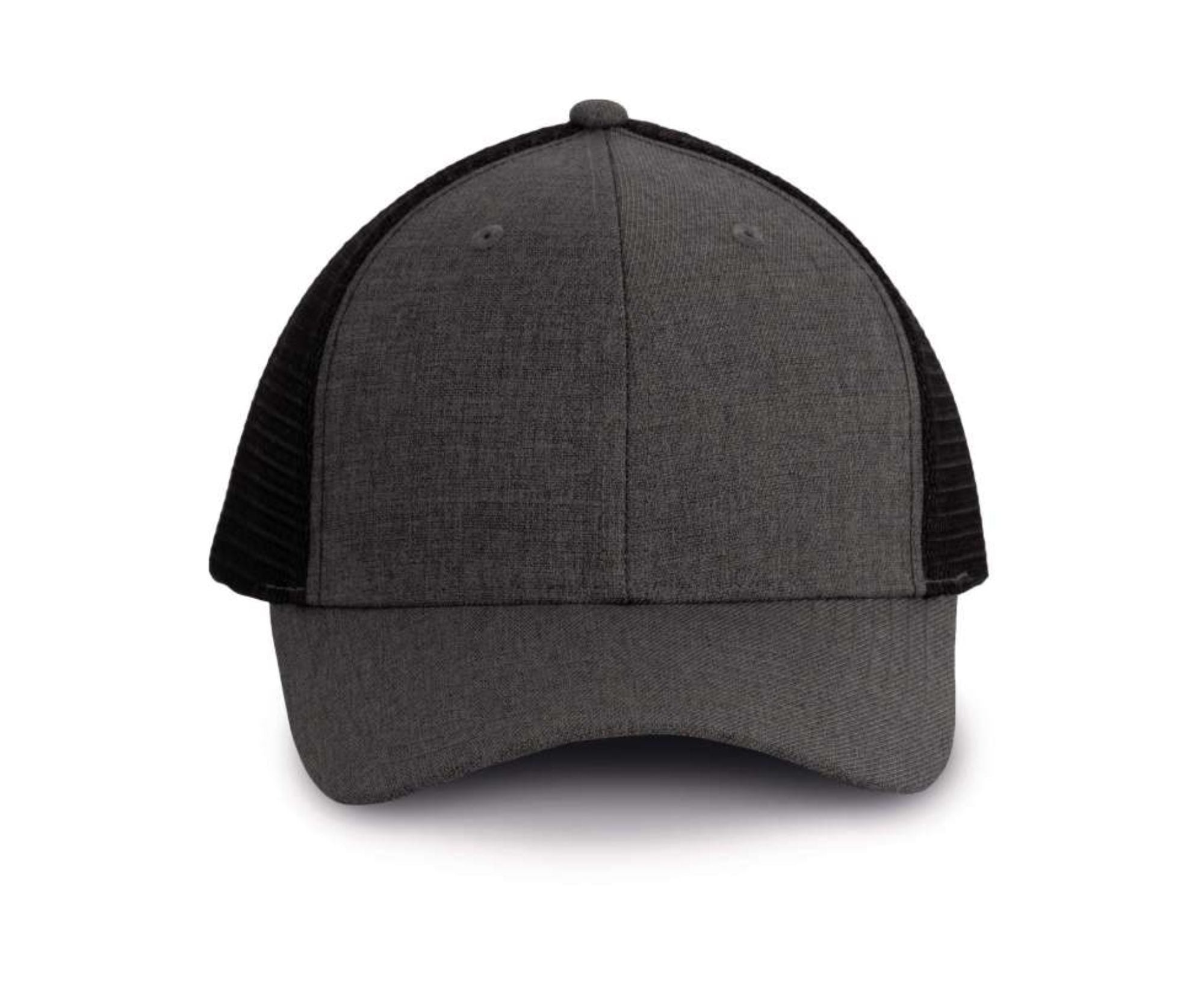KP142 | Urban 6 Panels Trucker Cap Steel Grey Heather | Black
