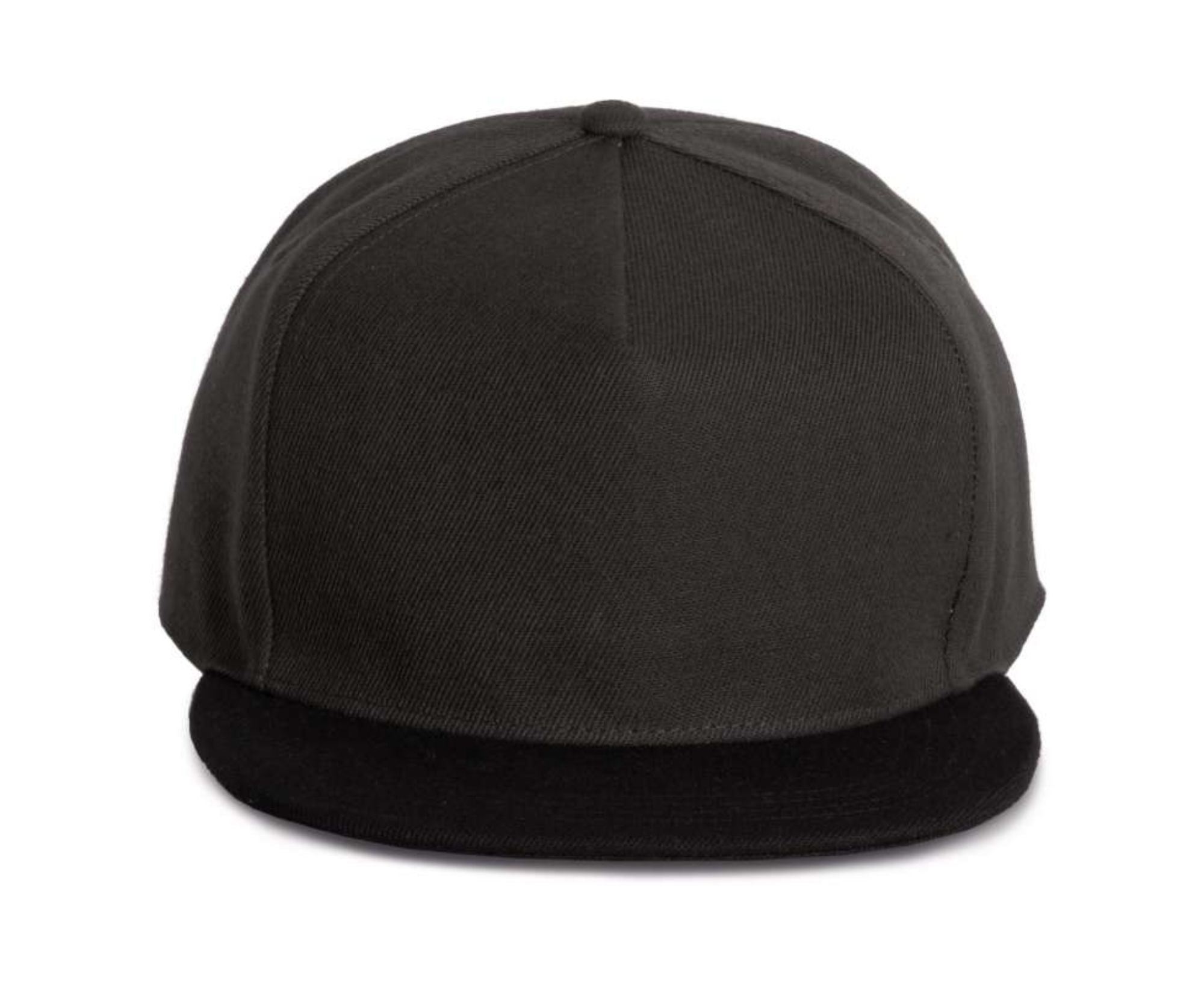 KP159 | 5 Panles Snapback Cap Dark Grey | Black
