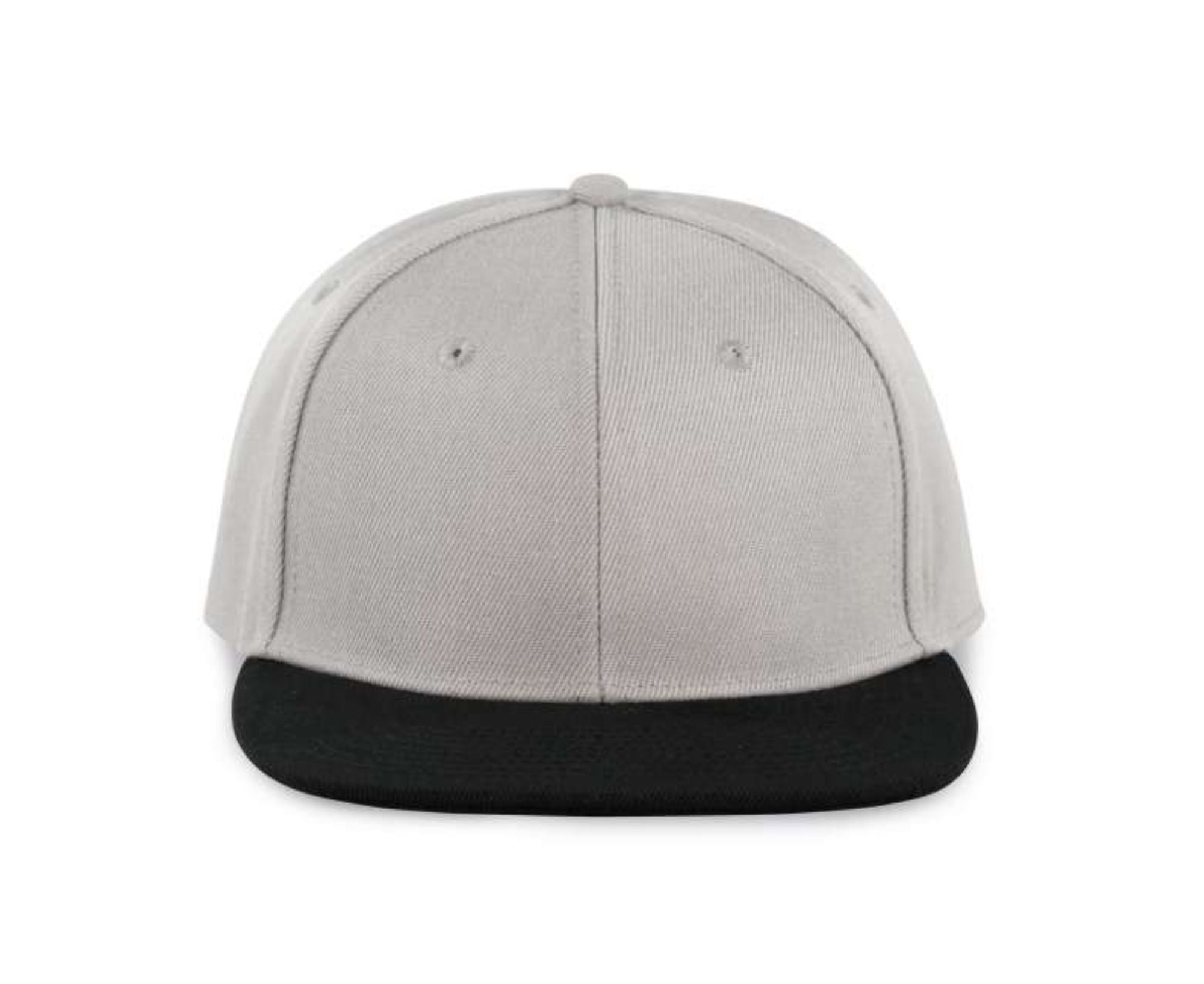 KP160 | 6 Panles Snapback Cap Light Grey | Black