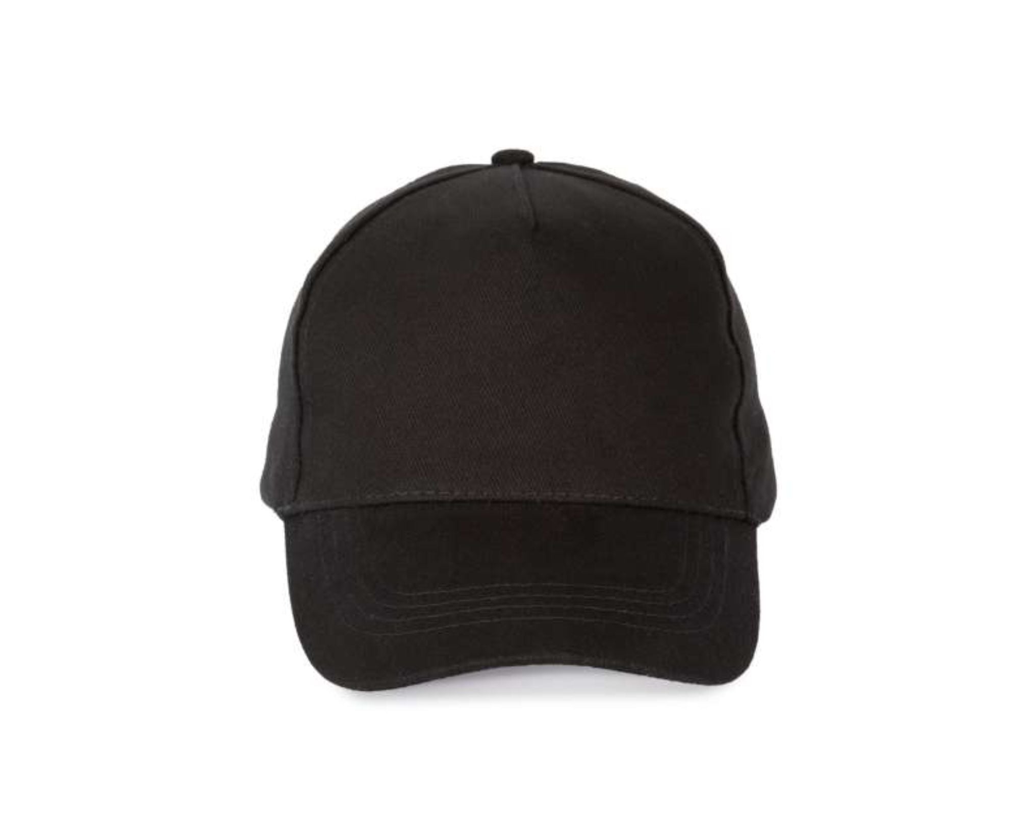 KP162 | 5 Panels Heavy Cotton Cap Black