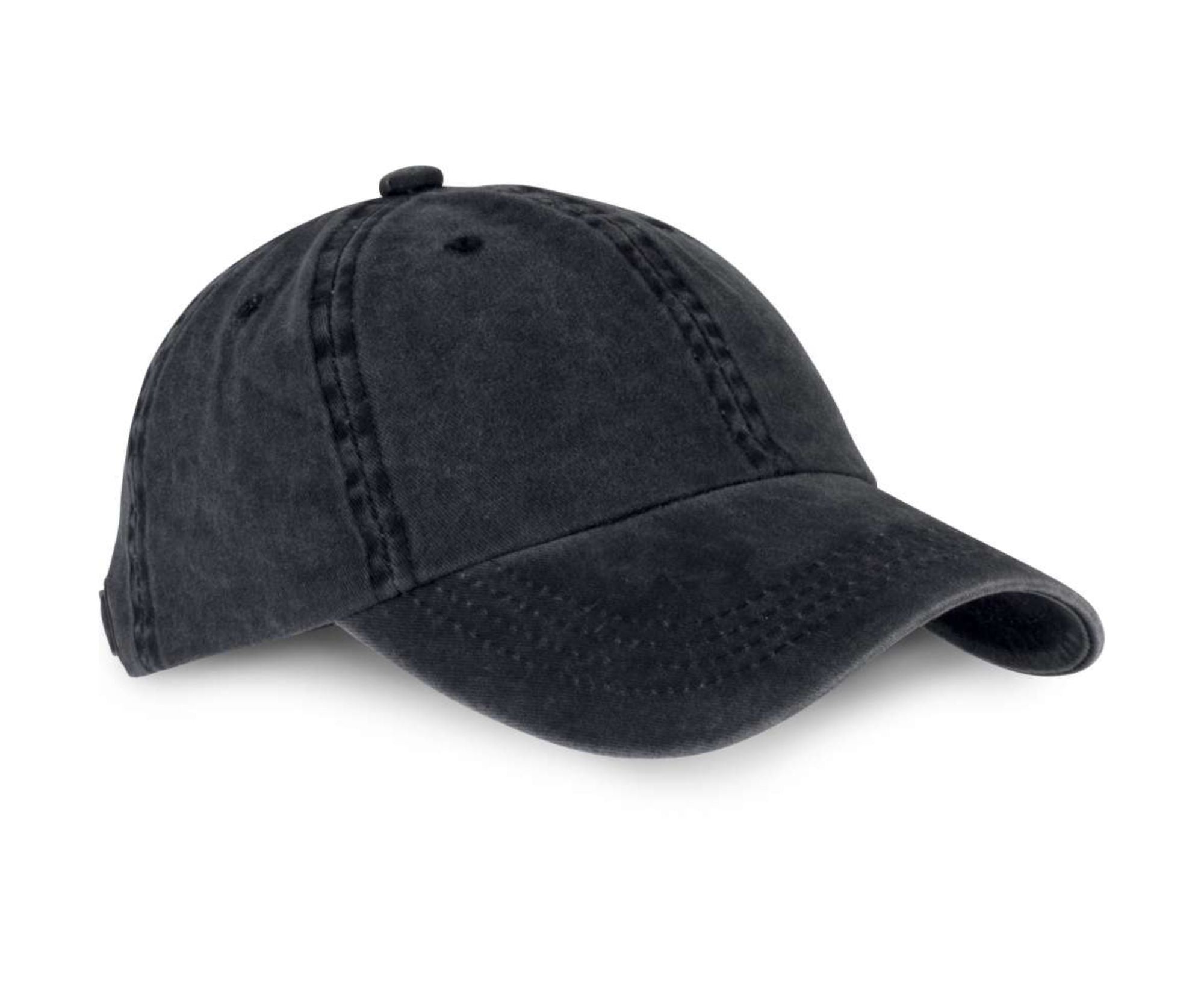 KP165 | Vintage 6 Panels Cap Washed Black