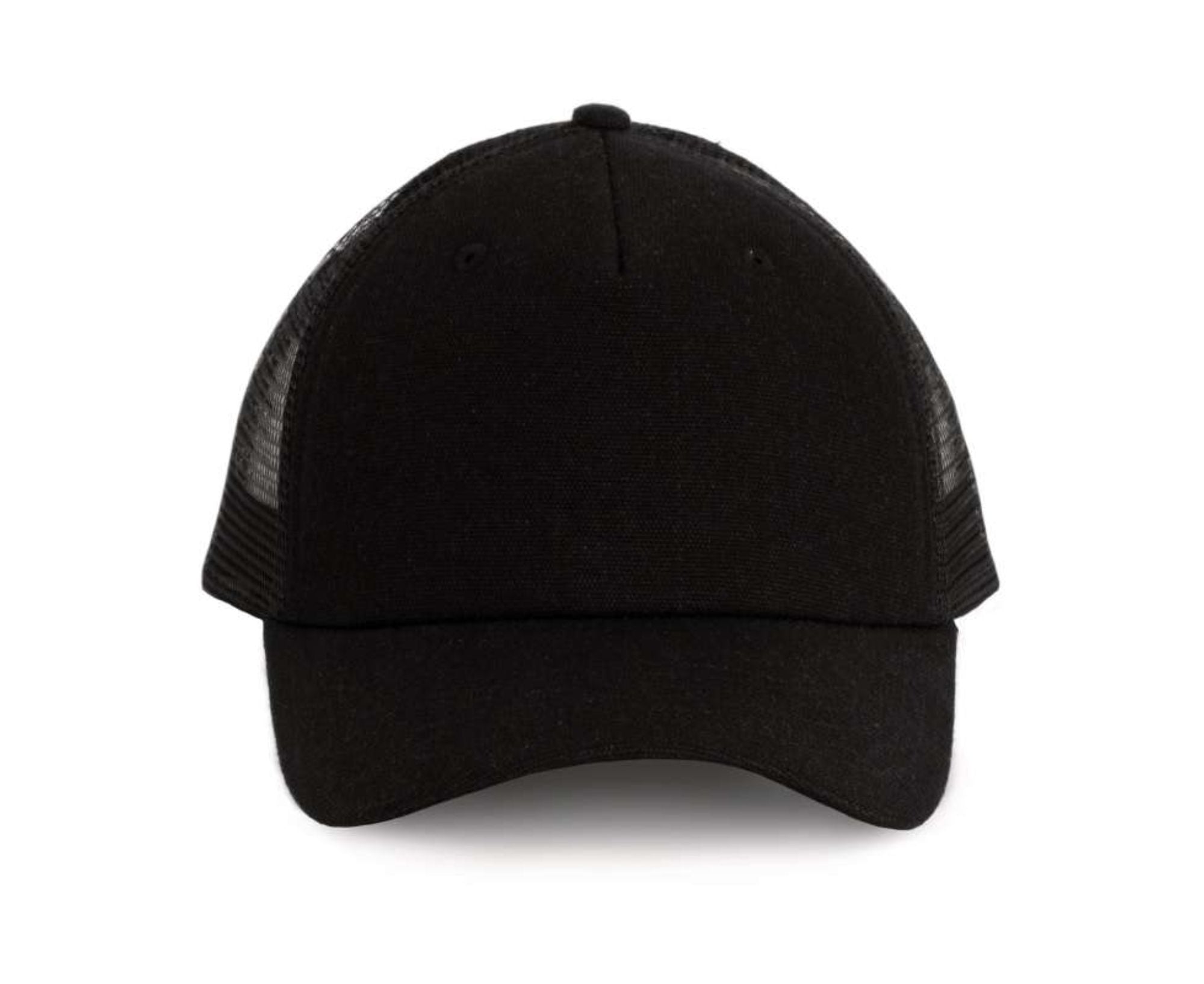 KP170 | 5 Panels Trucker Cap Black | Black | Black