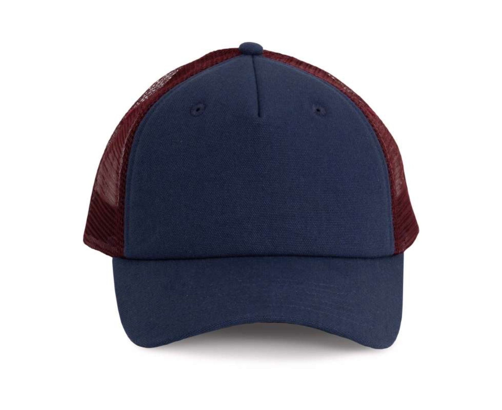 KP170 | 5 Panels Trucker Cap Indigo | Indigo | Wine