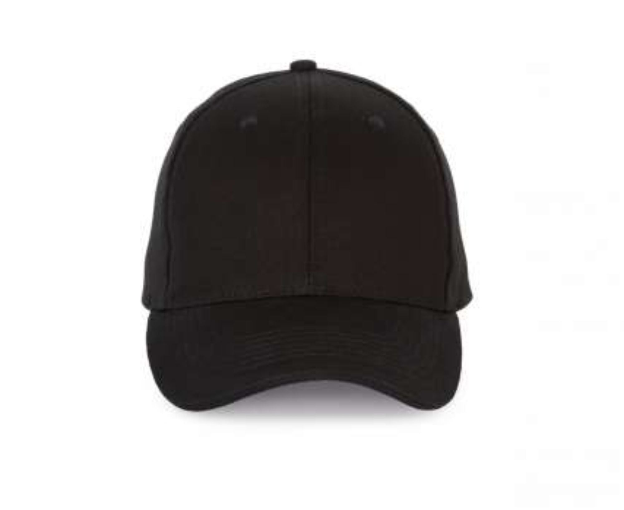 KP185 | 6 Panel With Contrasting Sandwich Peak Cap Black