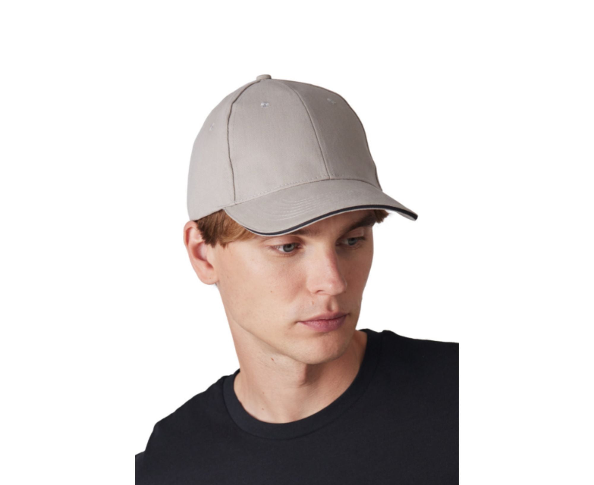 KP185 | 6 Panel With Contrasting Sandwich Peak Cap