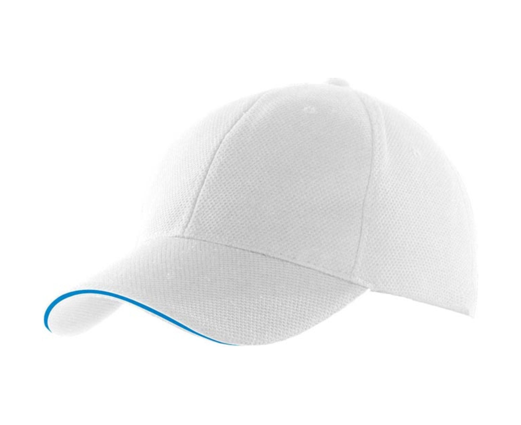 KP207 | Sports Cap White | Aqua Blue