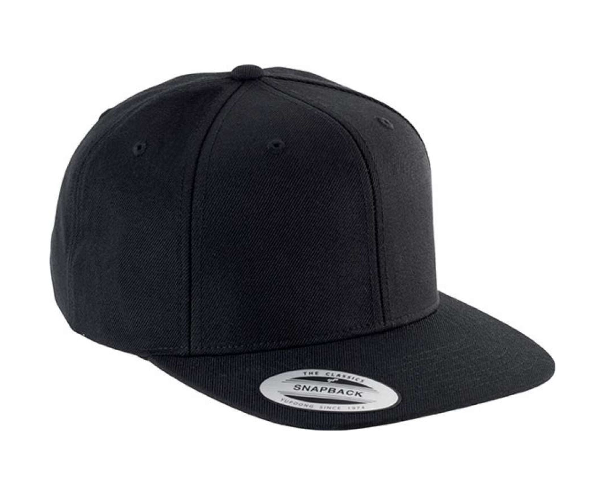 KP910 | Flat Peak Cap 6 Panels Black | Black