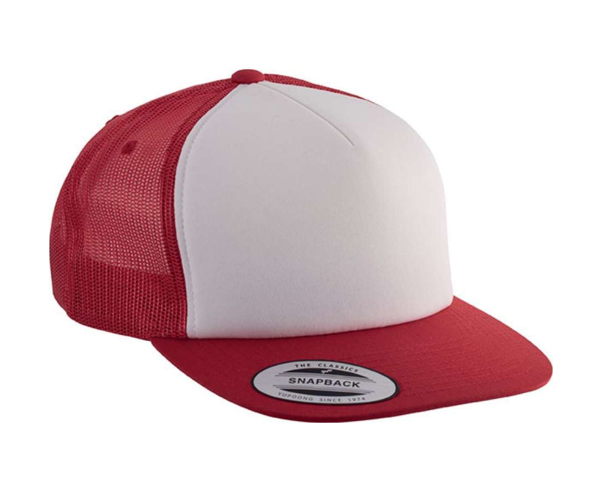 KP911 | Classic 5 Panels Trucker Cap Red | White | Red
