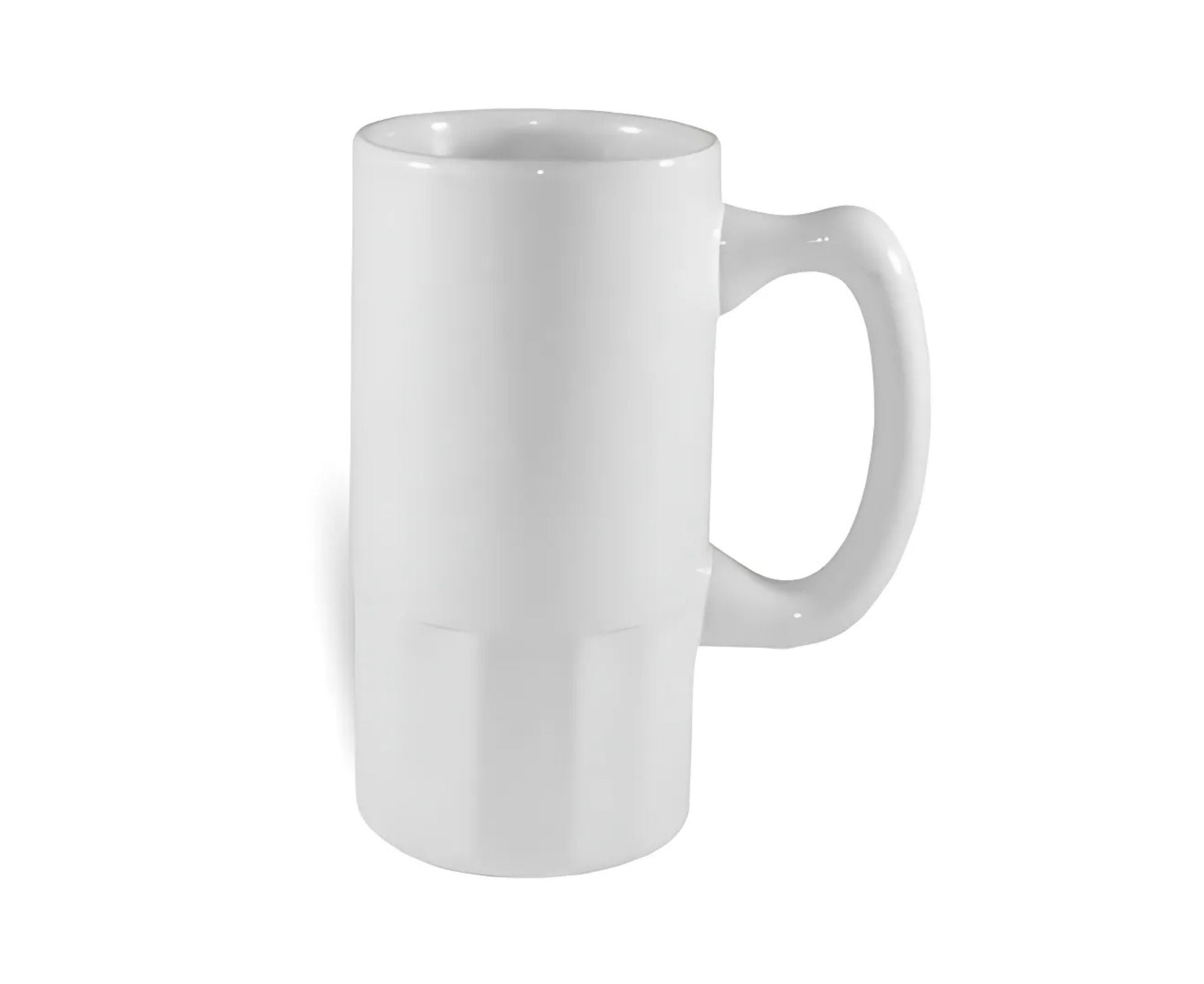 STLWVBM500 | Long White Village Beer Mug - 500 ml White
