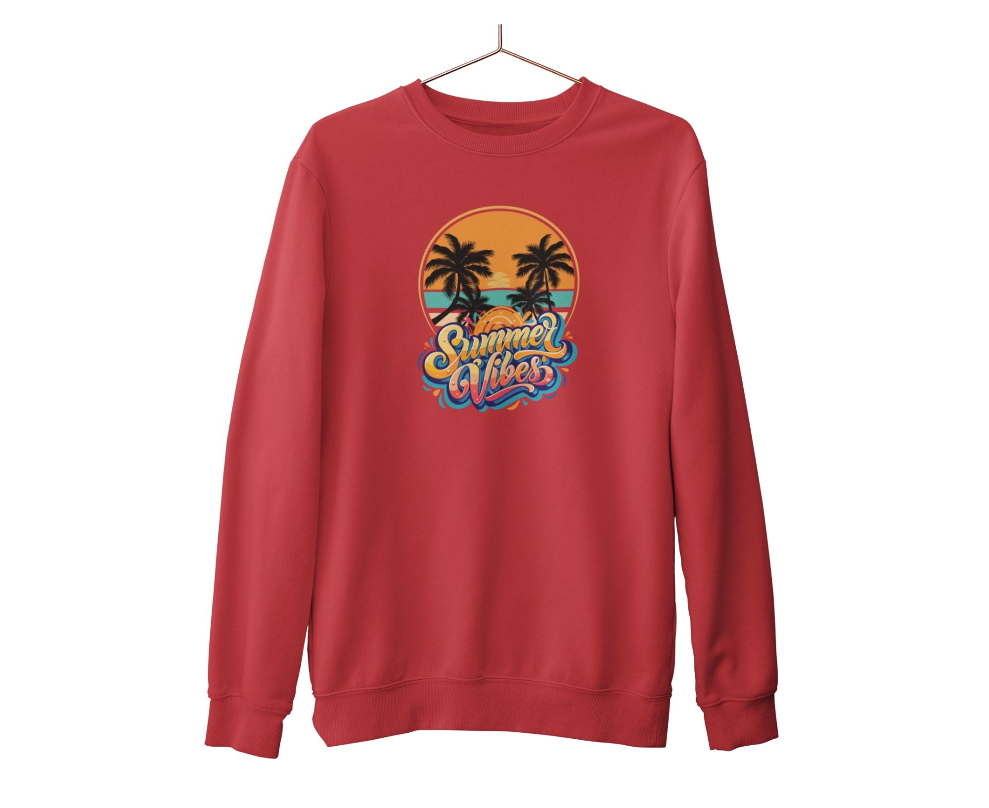 PSVSW | Summer Vibes Sweatshirt Fire Red