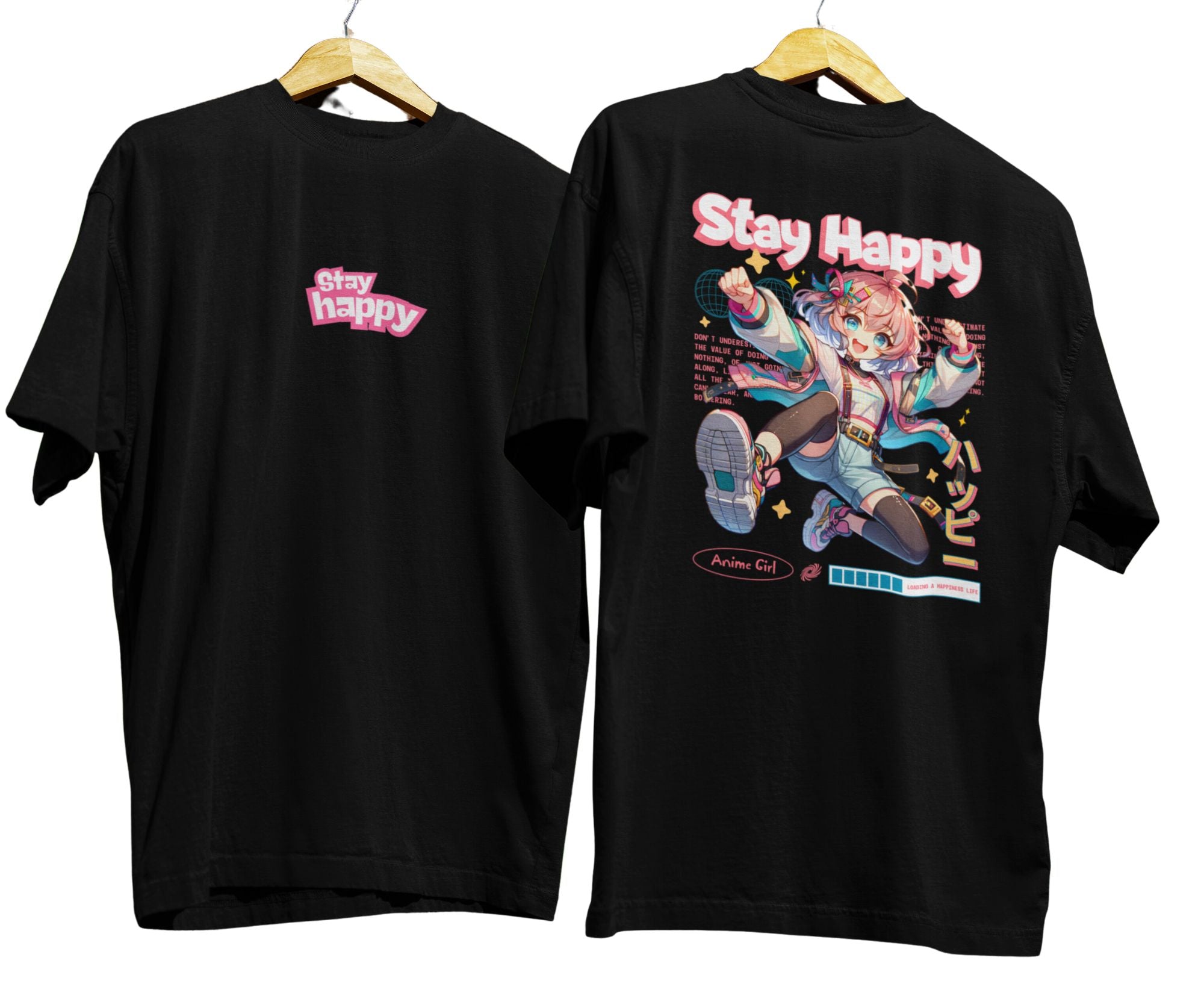 SHAGT - Stay Happy Anime lány póló