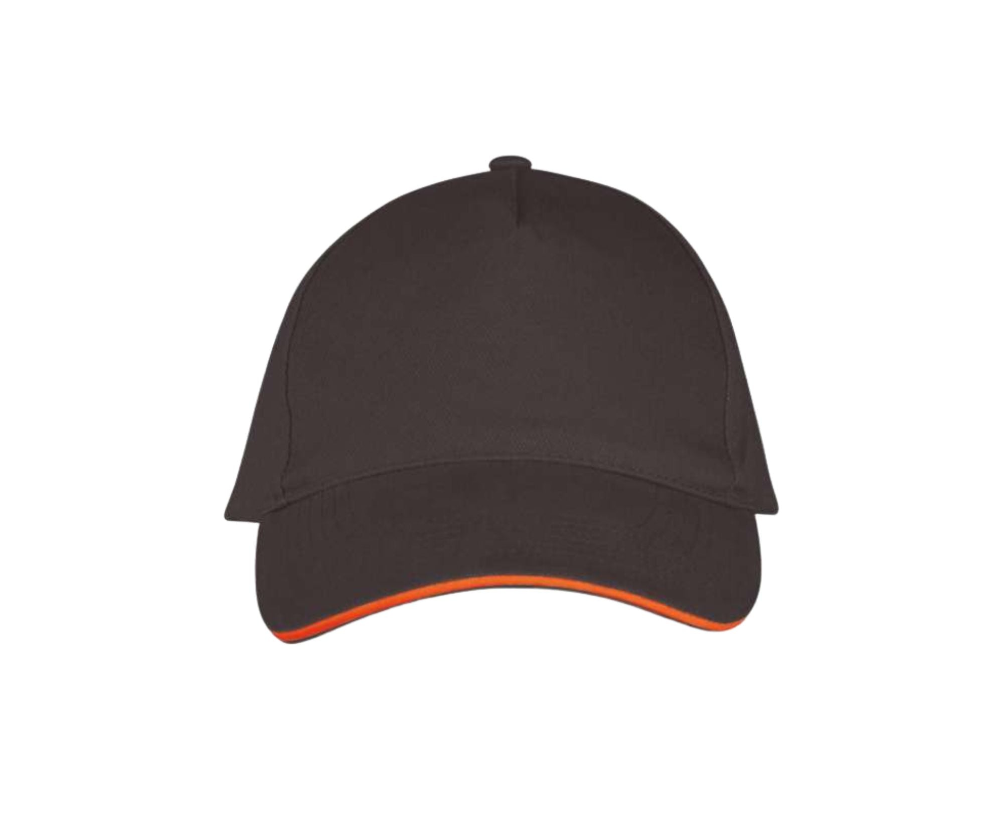 SO00594 | 5 Panel Long Beach Cap Dark Grey | Orange