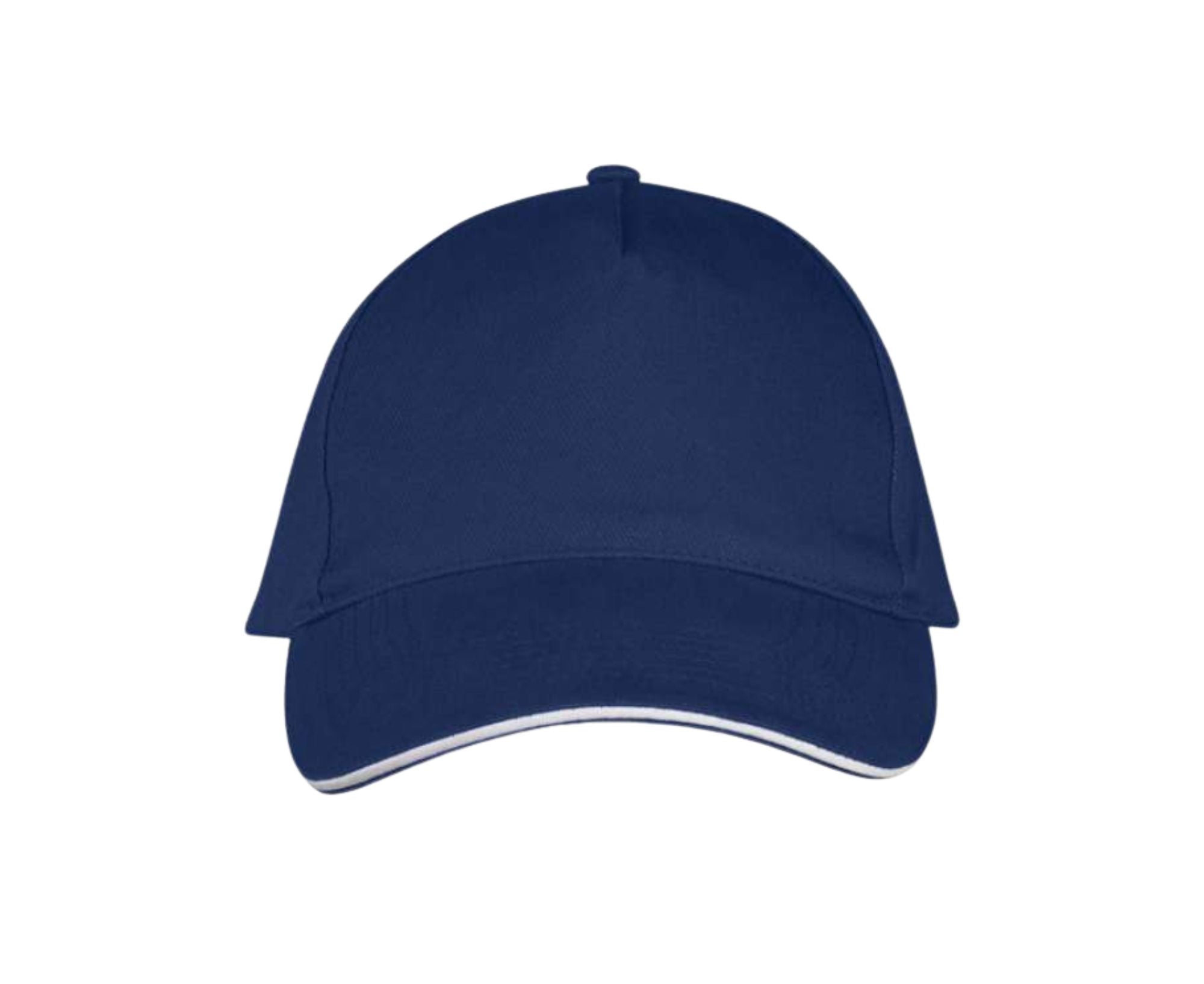 SO00594 | 5 Panel Long Beach Cap French Navy | White