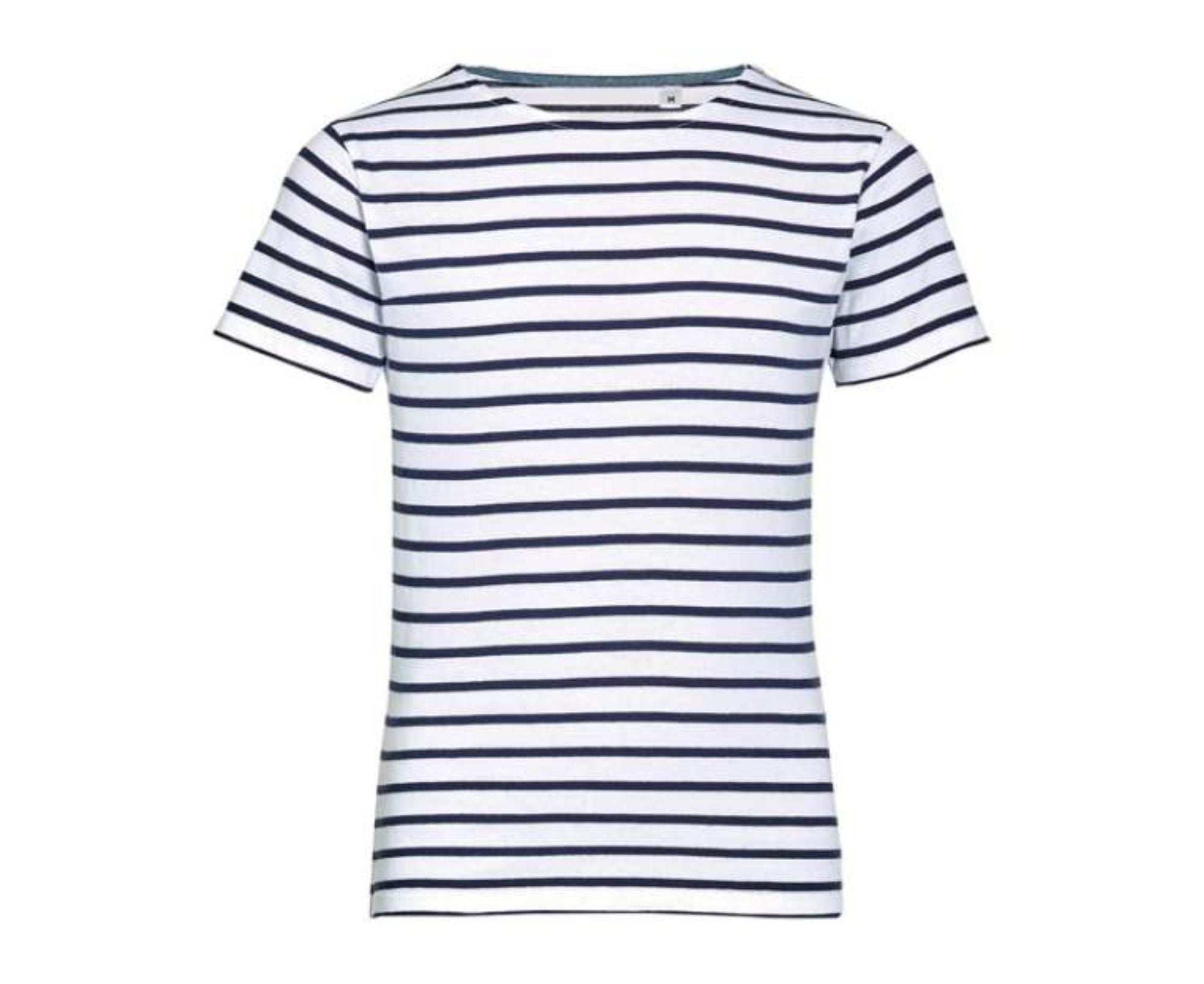 SO01400 | Miles Kids Round Neck Stripped T-Shirt White