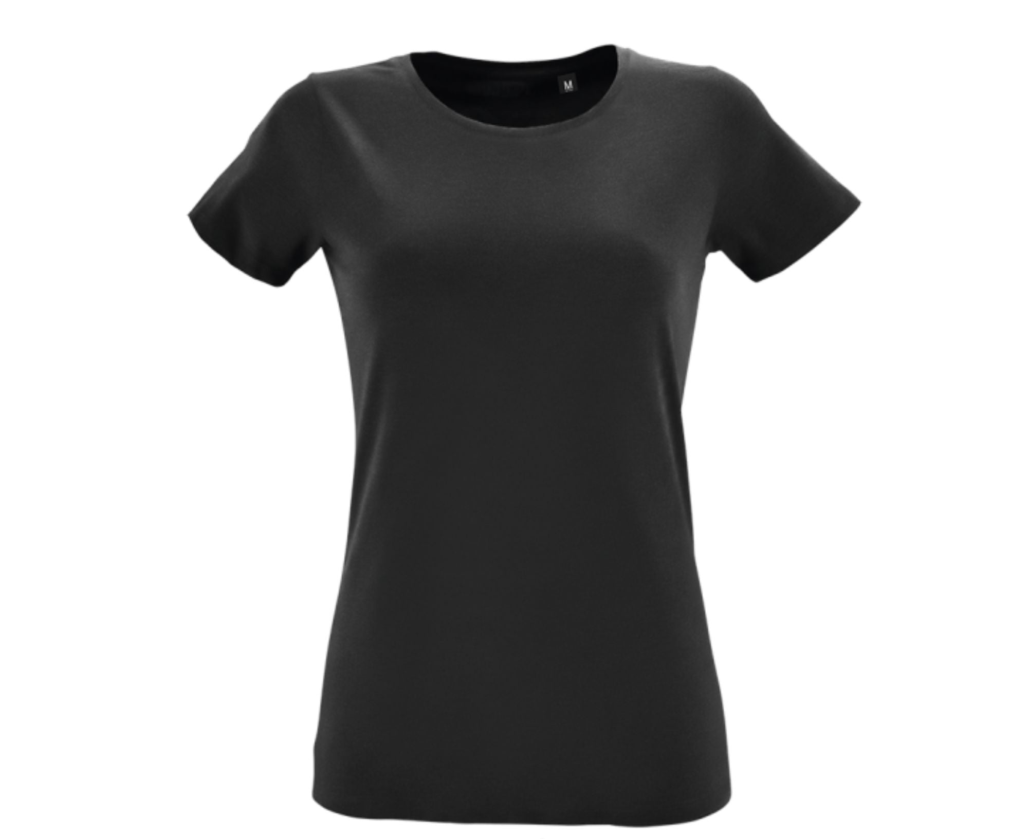 SO02758 | Regent Fit Women Round Collar Fitted T-Shirt Deep Black