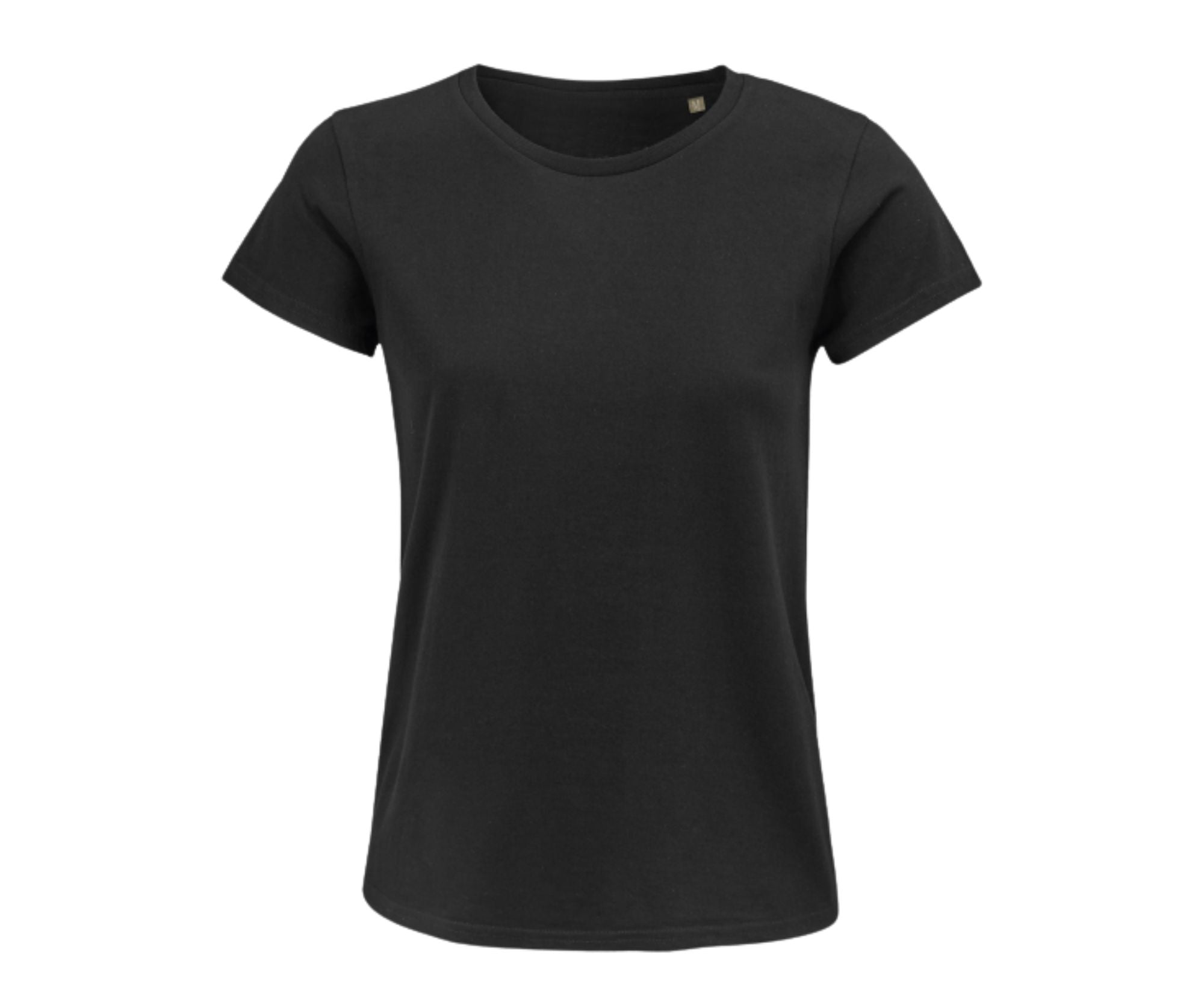 SO03581 | Crusader Women's Round-Neck Fitted Jersey T-Shirt Deep Black