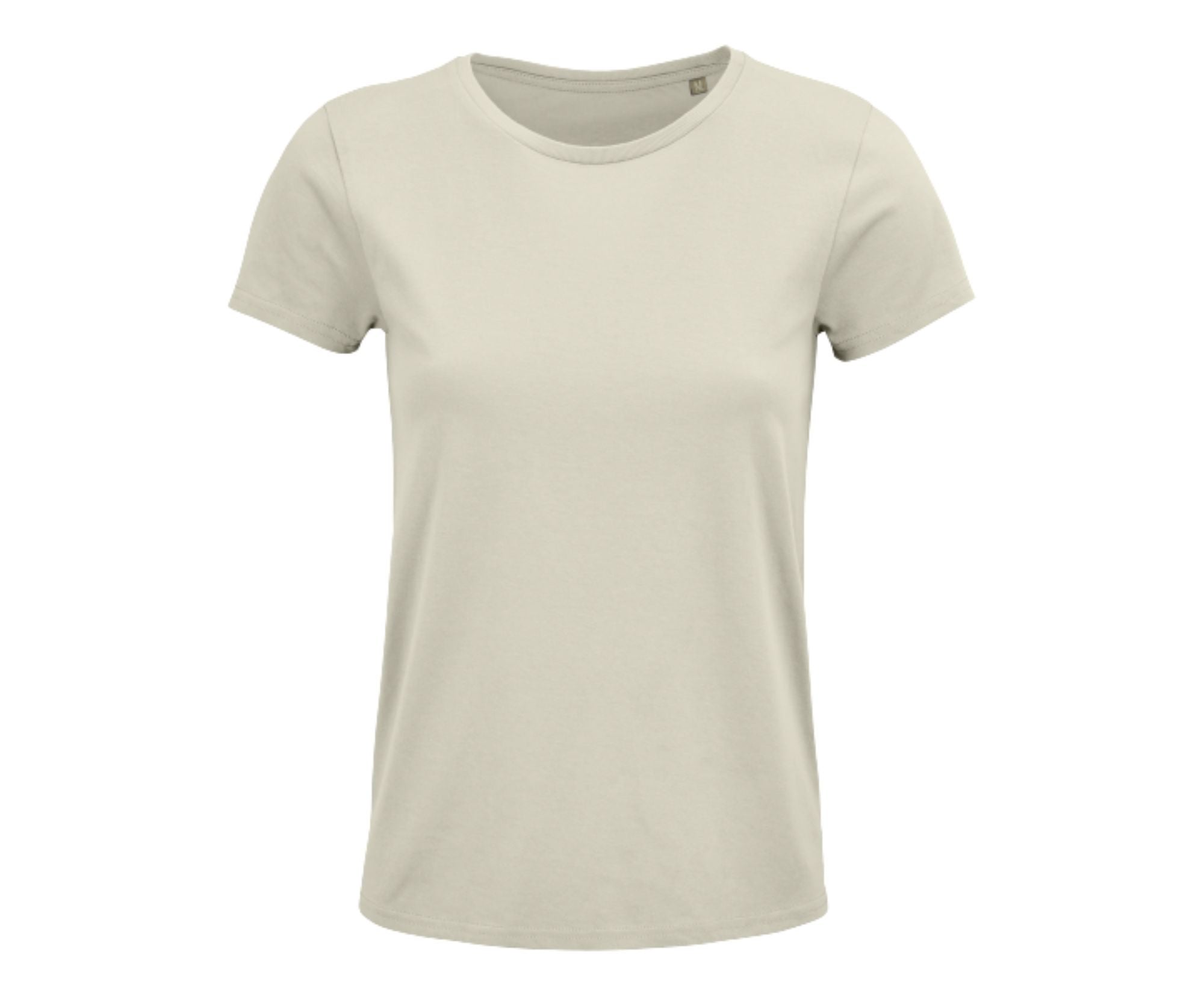 SO03581 | Crusader Women's Round-Neck Fitted Jersey T-Shirt Natural